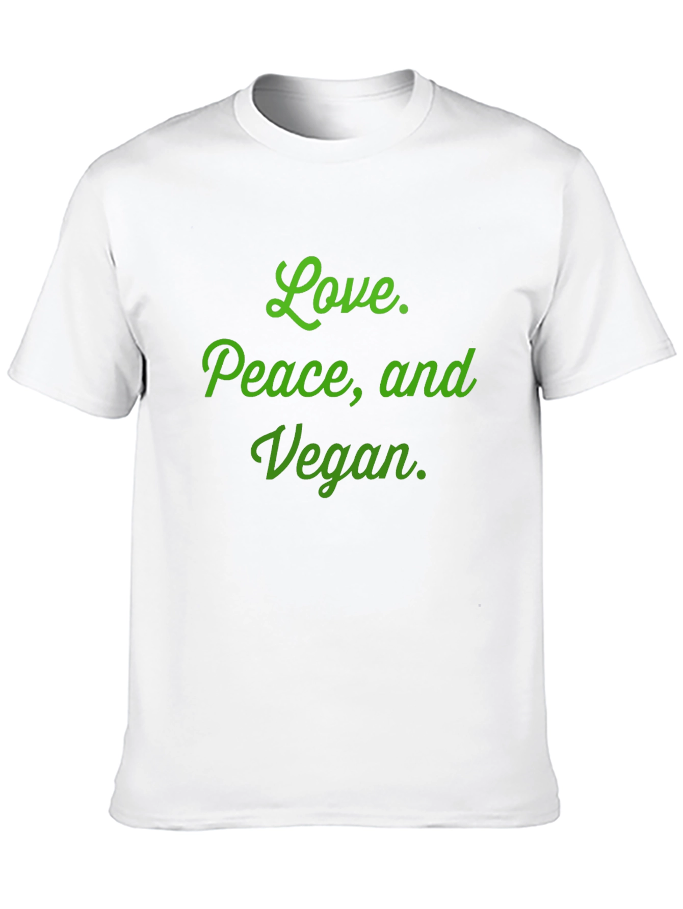 Love Peace Vegan T-Shirt - Black Cotton Blend