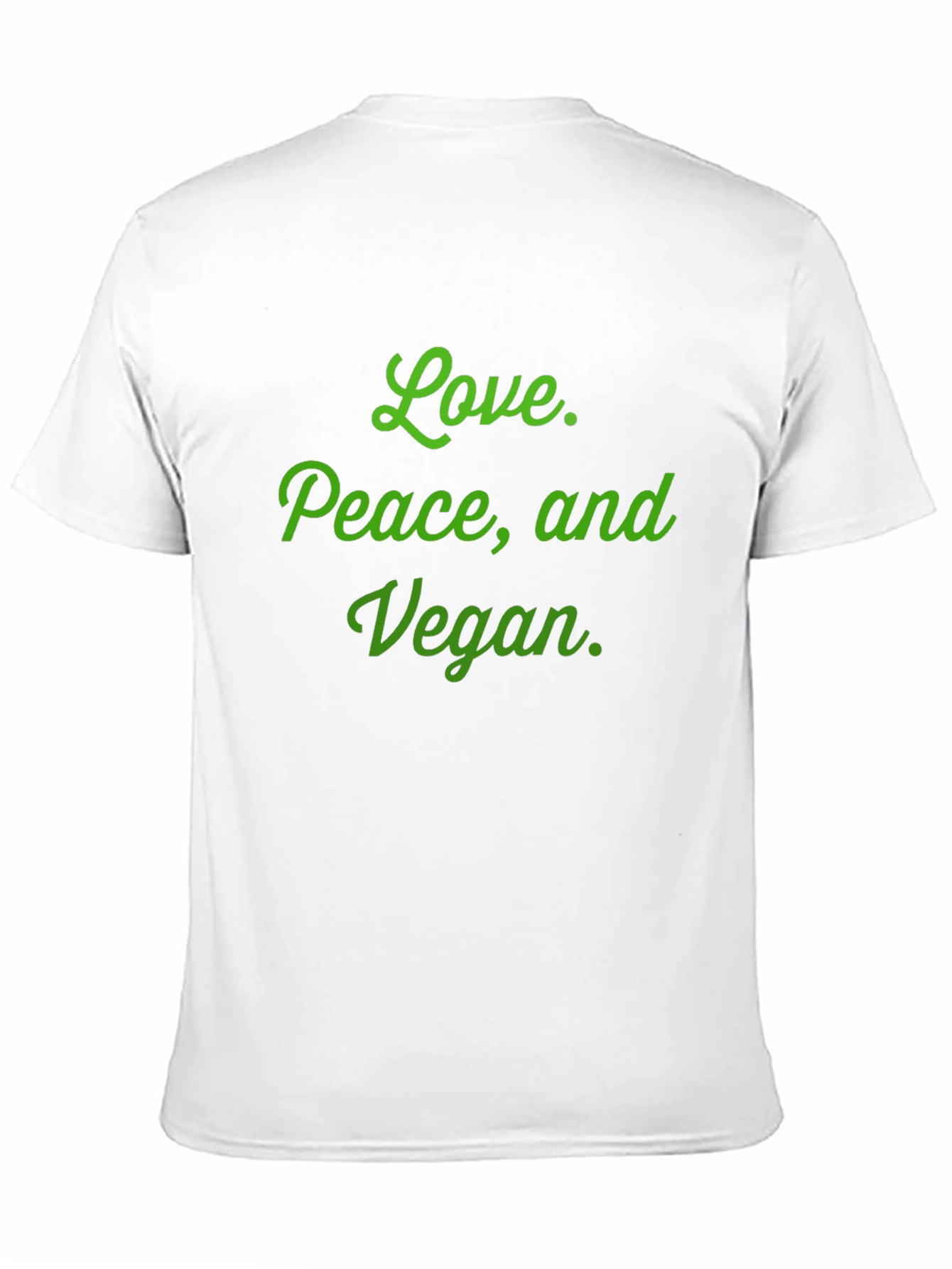 Love Peace Vegan T-Shirt - Black Cotton Blend