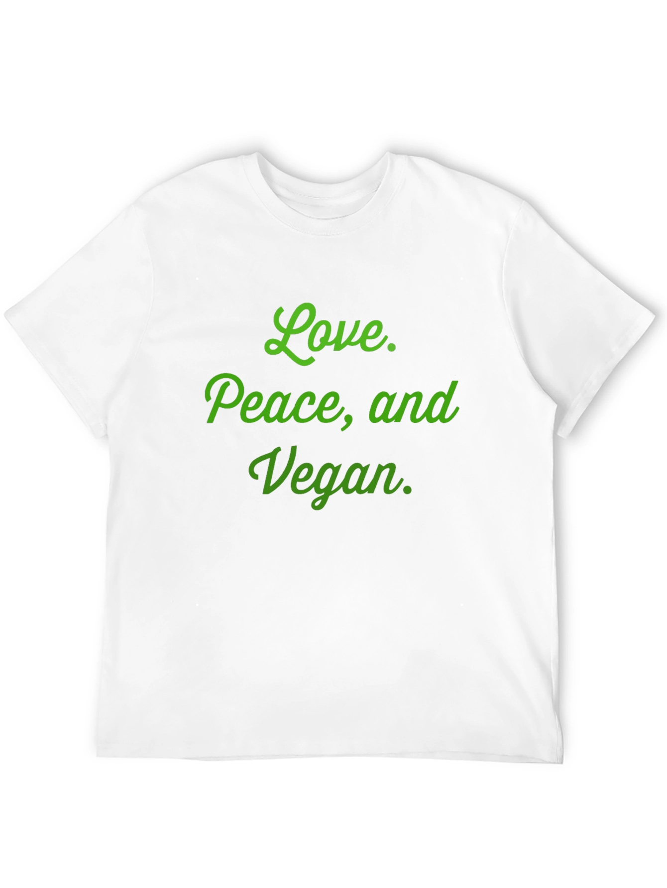Love Peace Vegan T-Shirt - Black Cotton Blend