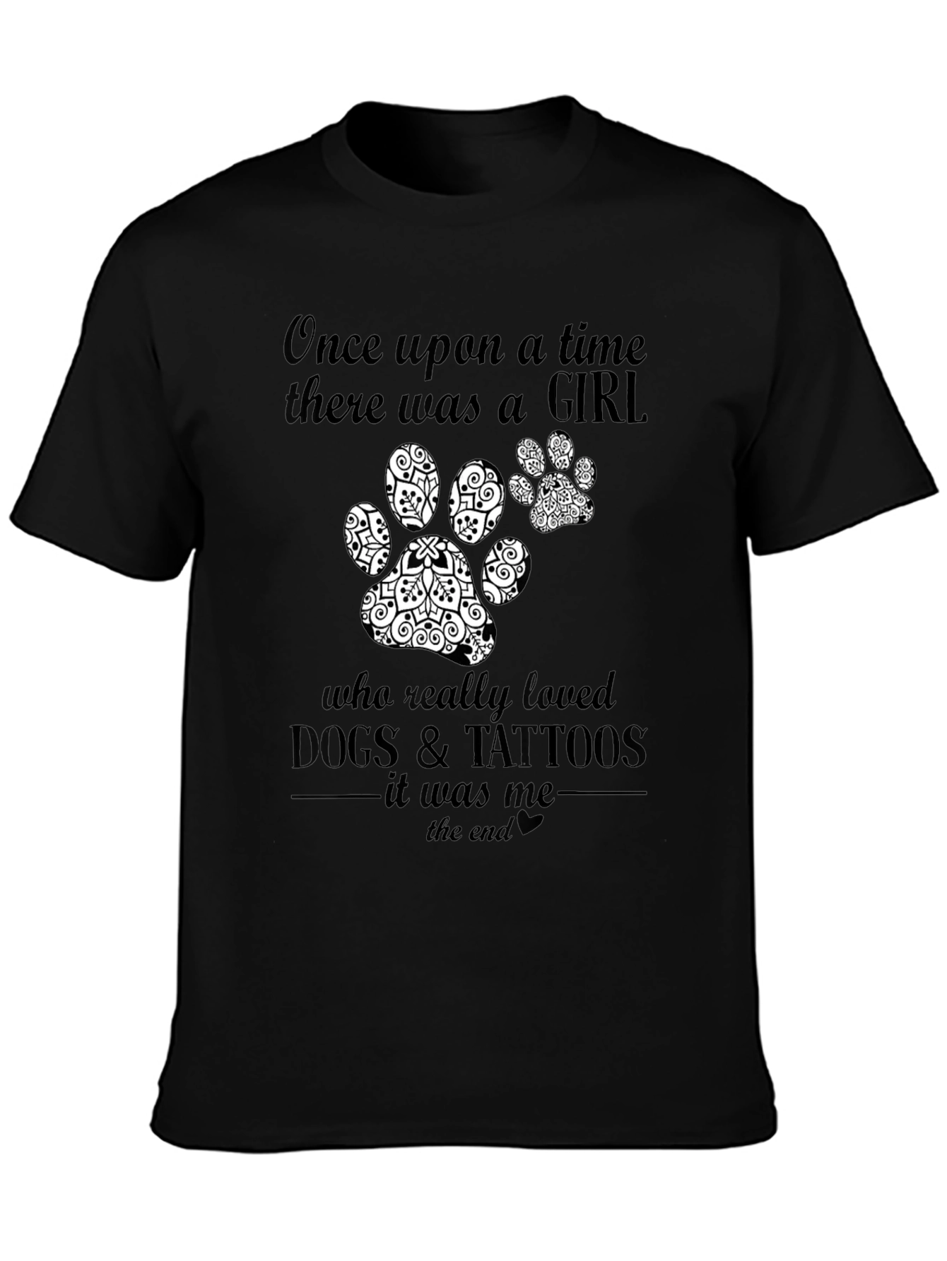 Girl Who Loved Dogs & Tattoos T-Shirt