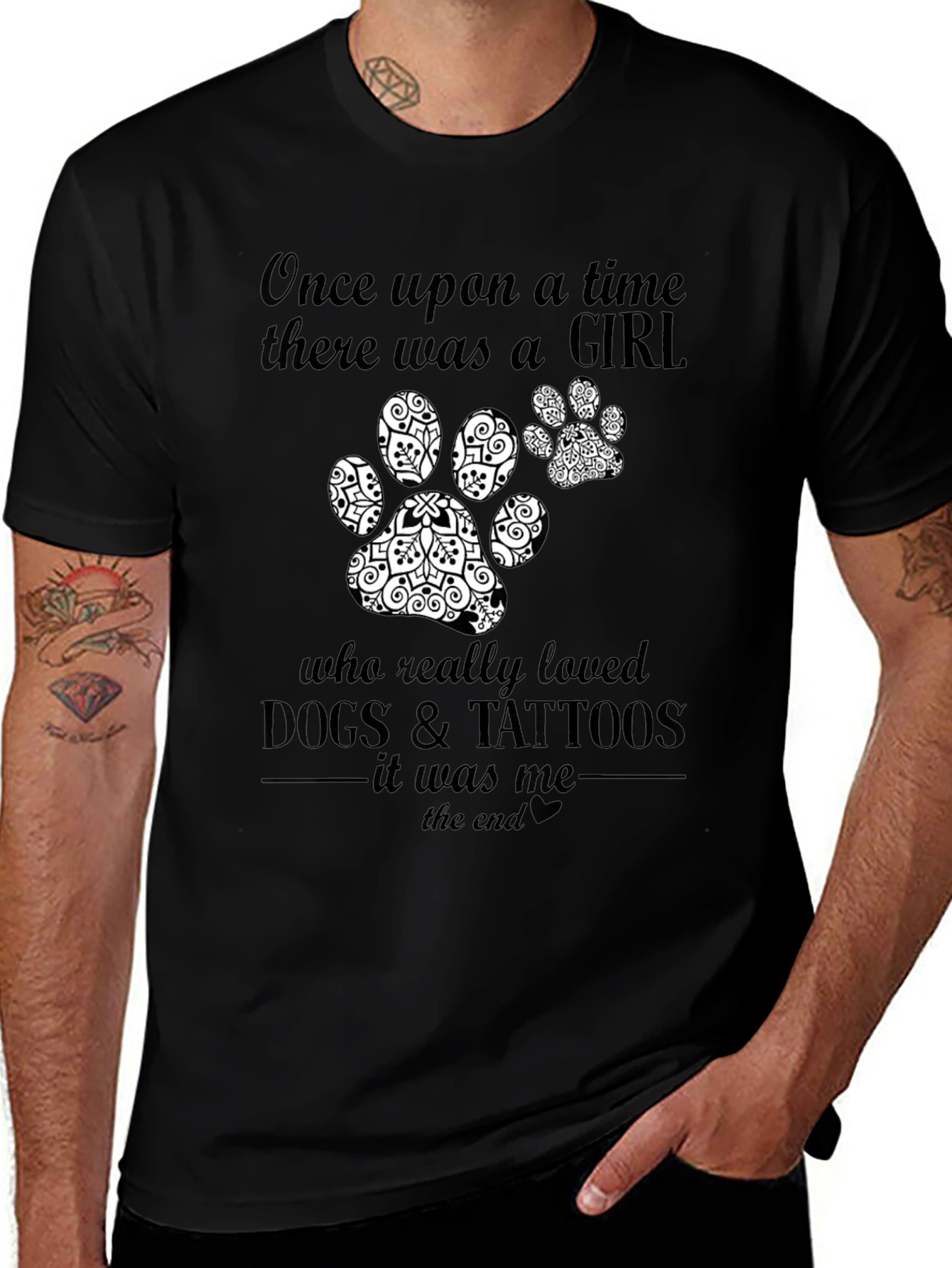 Girl Who Loved Dogs & Tattoos T-Shirt