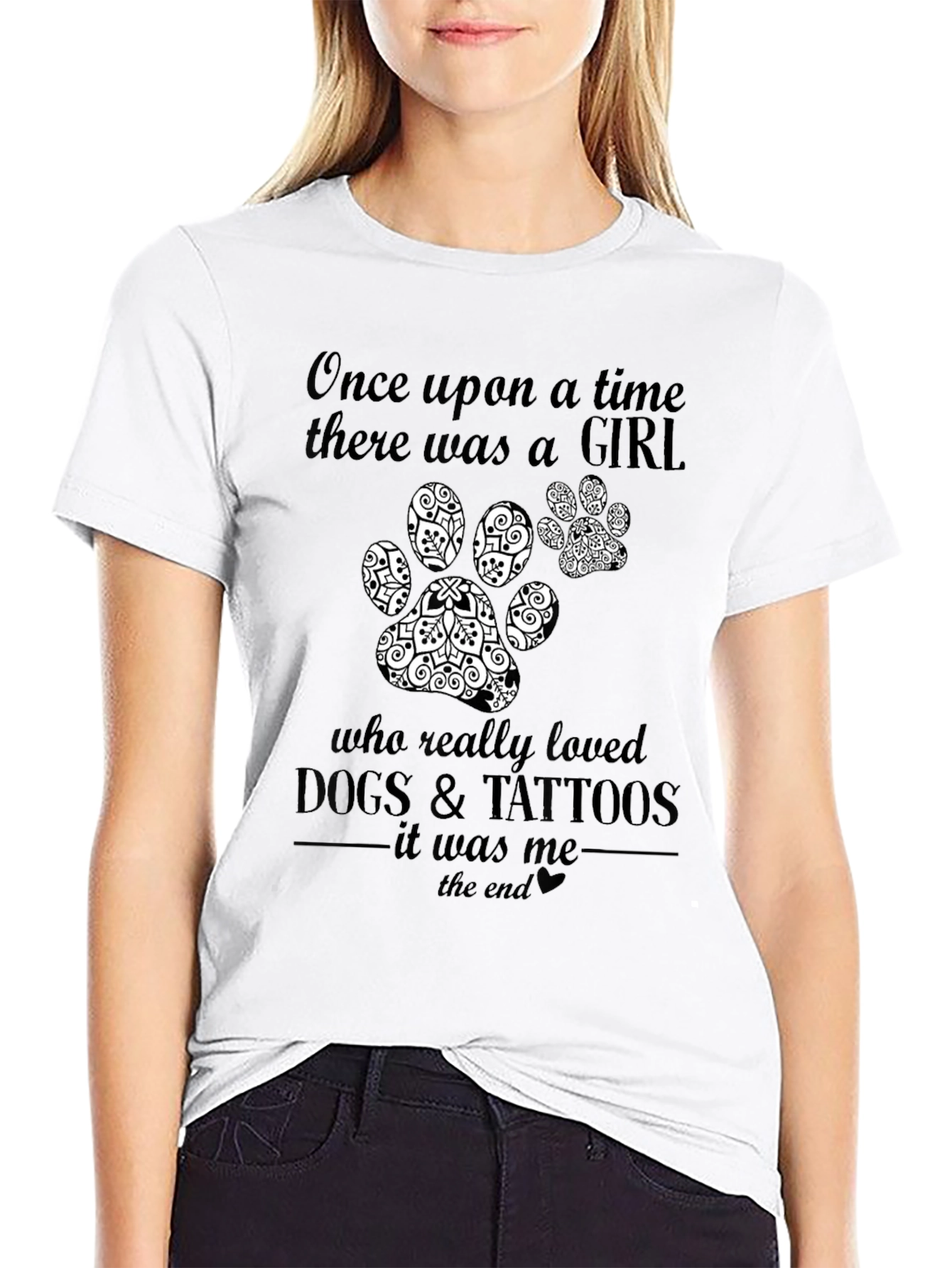 Girl Who Loved Dogs & Tattoos T-Shirt