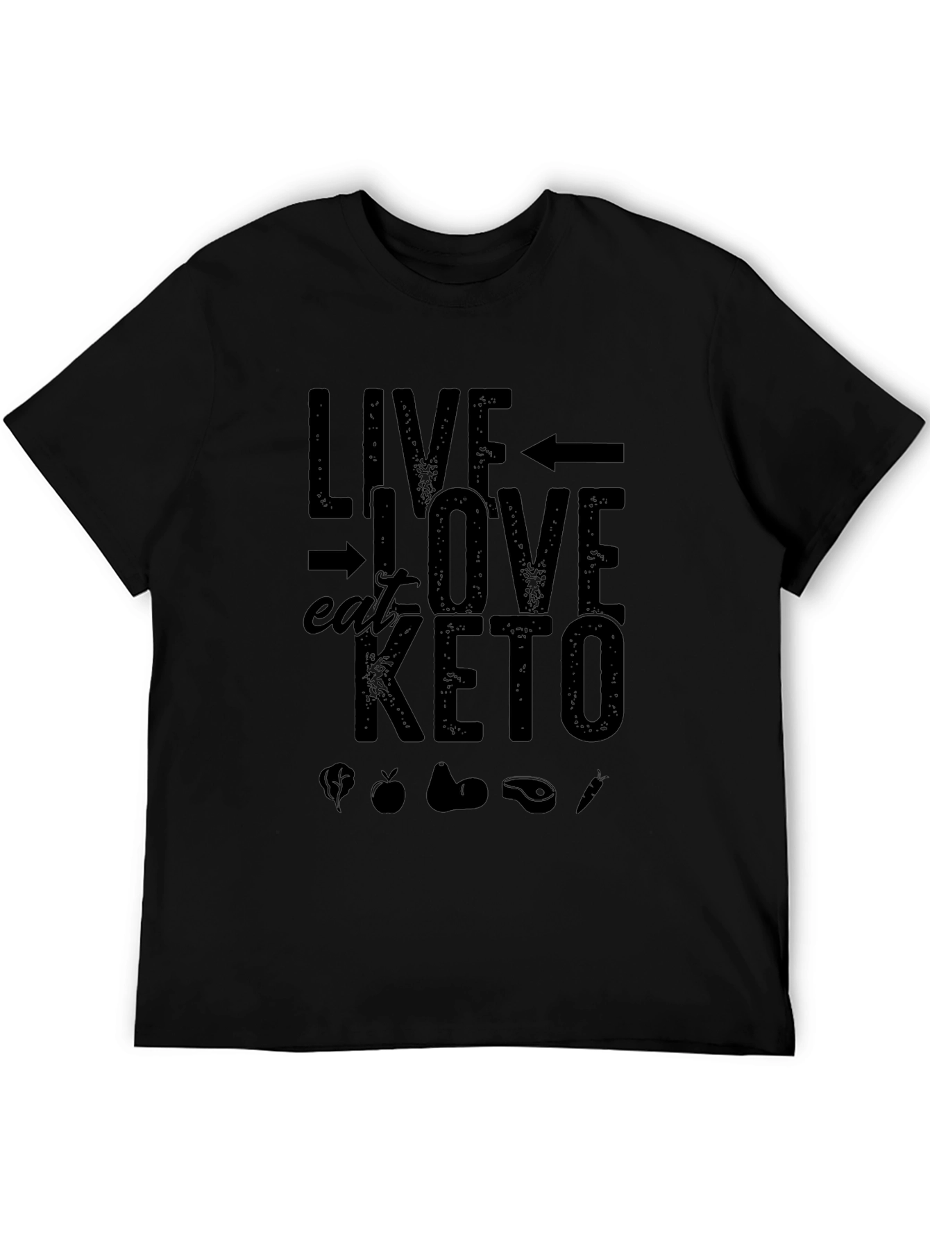 Live Love Eat Keto Black T-Shirt