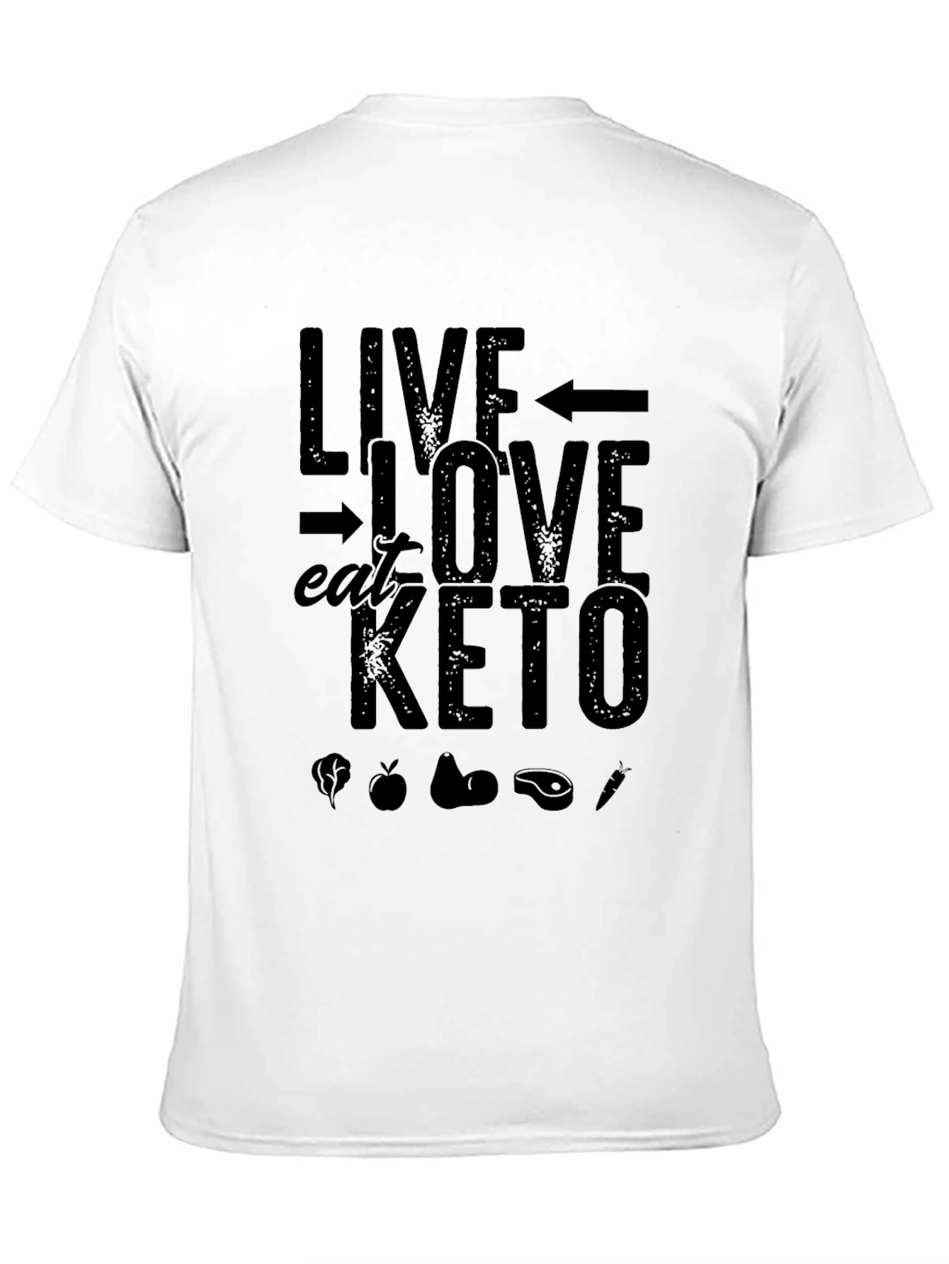Live Love Eat Keto Black T-Shirt