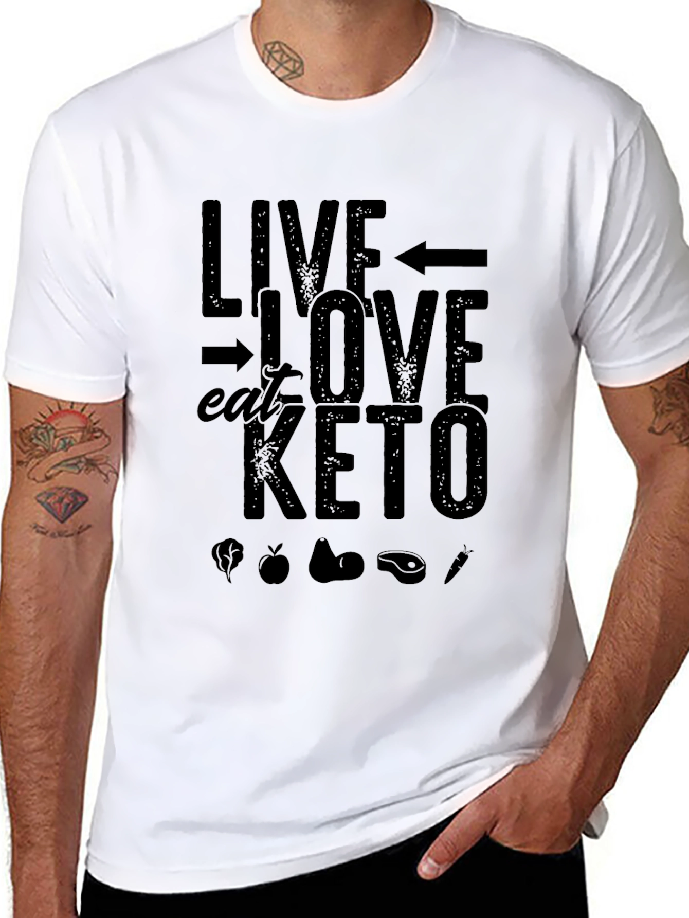 Live Love Eat Keto Black T-Shirt