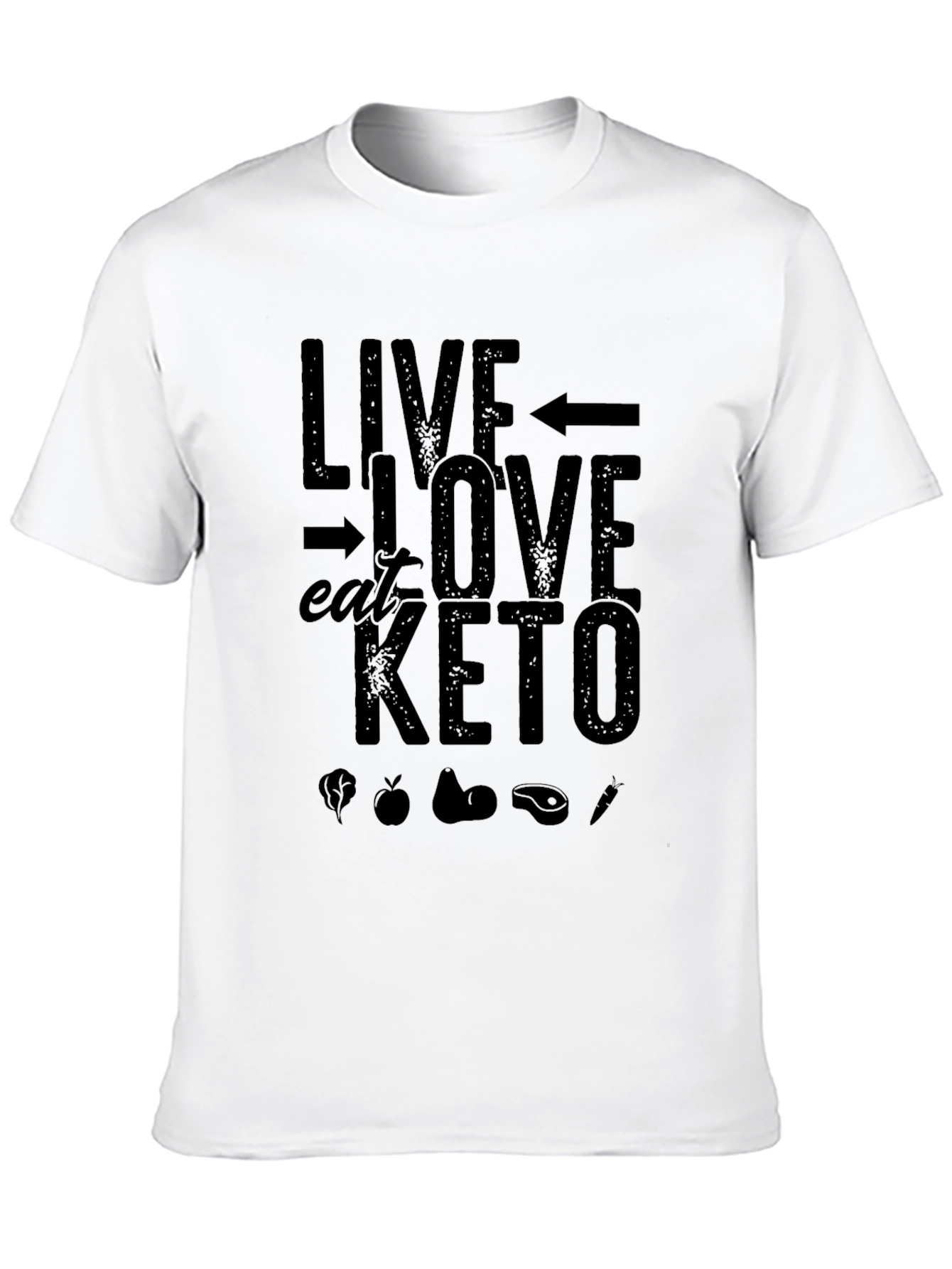 Live Love Eat Keto Black T-Shirt