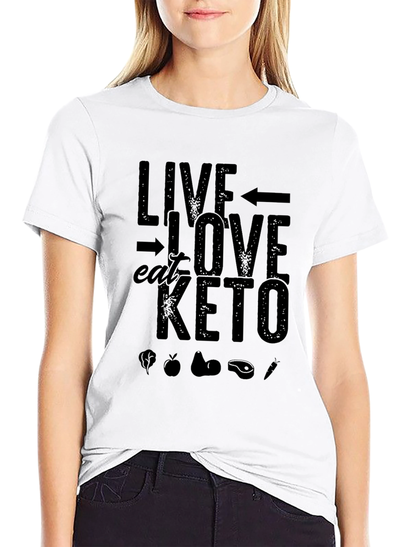Live Love Eat Keto Black T-Shirt