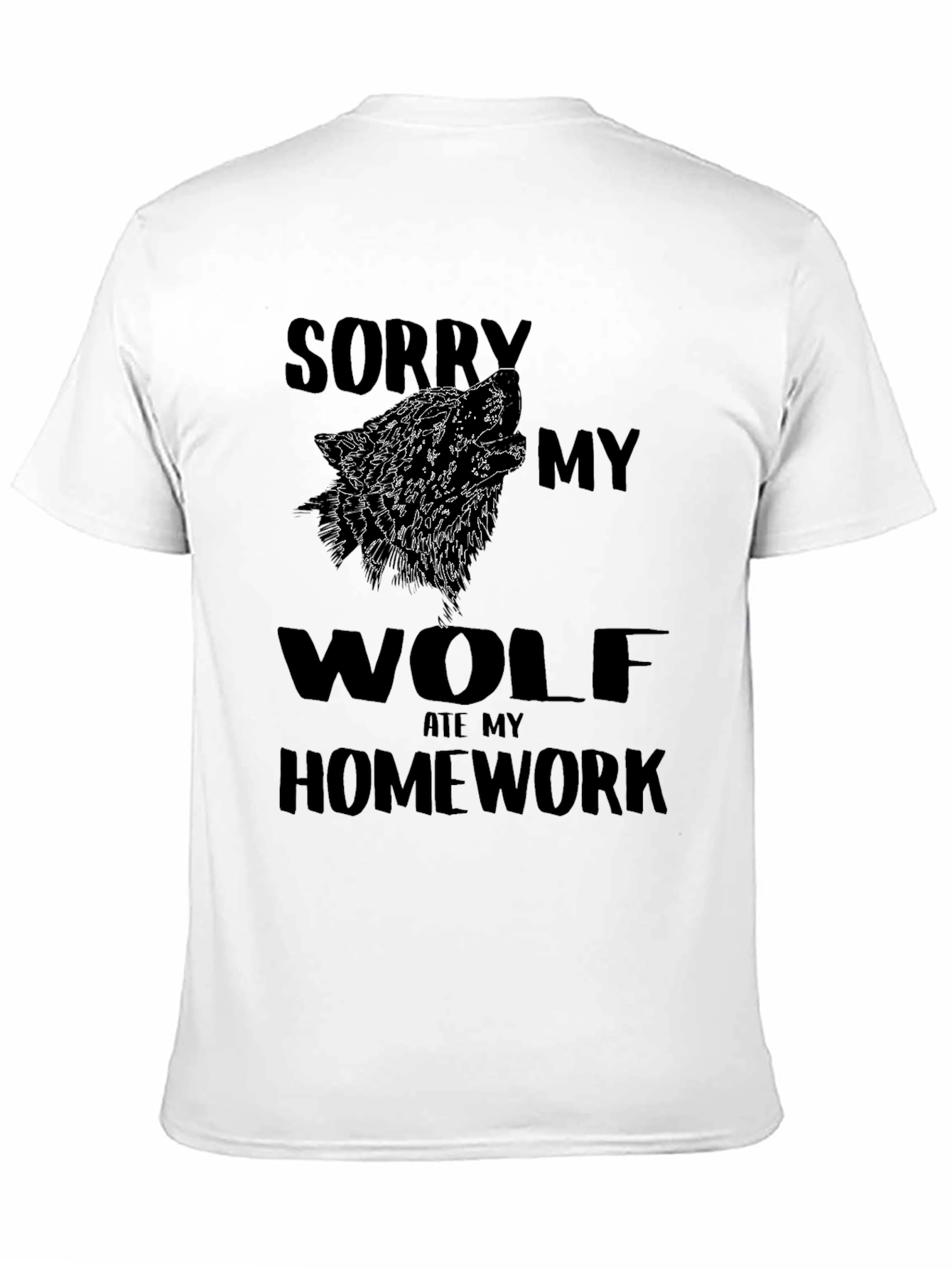 Wolf Ate Homework T-Shirt - Funny Graphic Tee