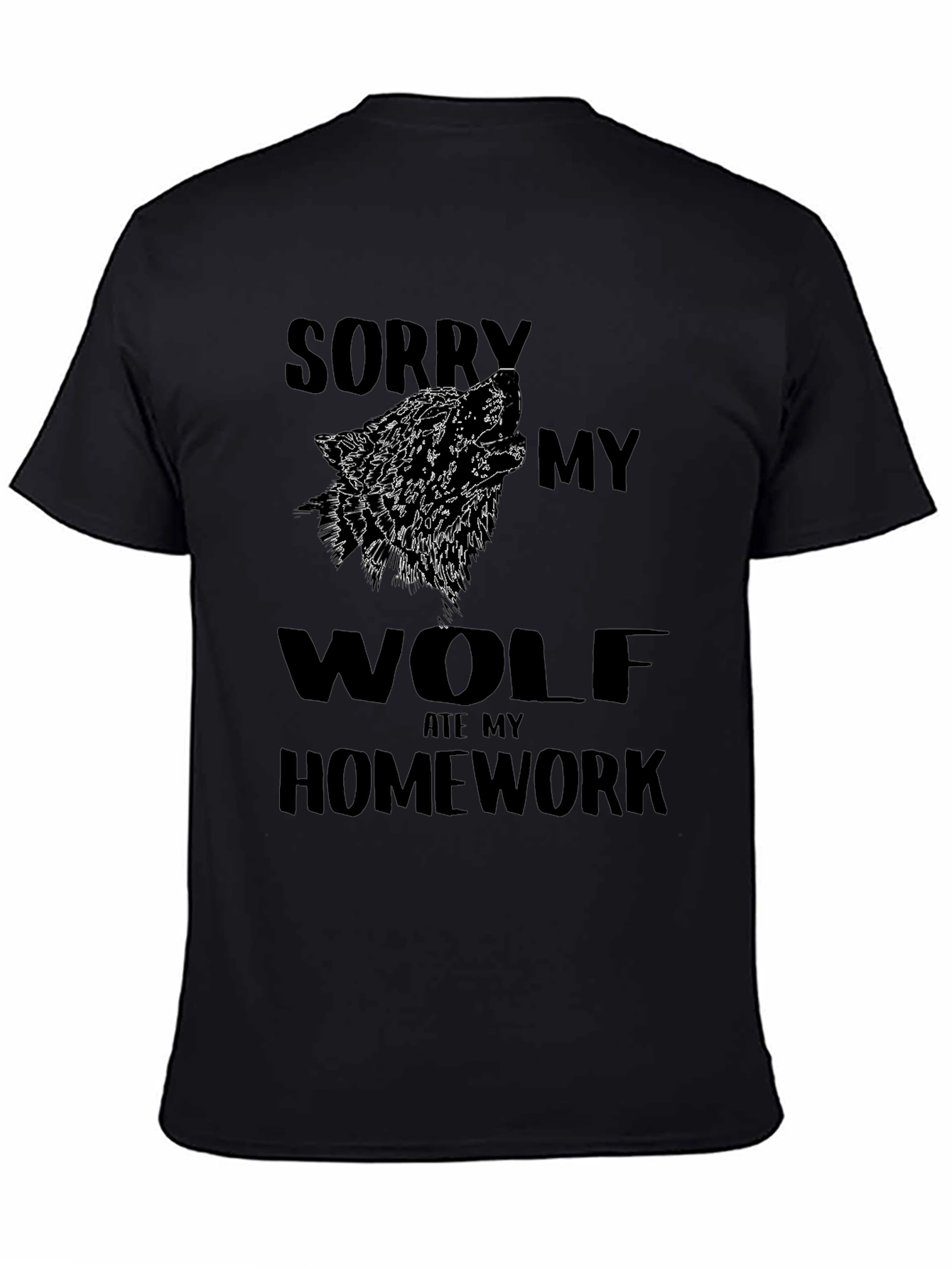 Wolf Ate Homework T-Shirt - Funny Graphic Tee