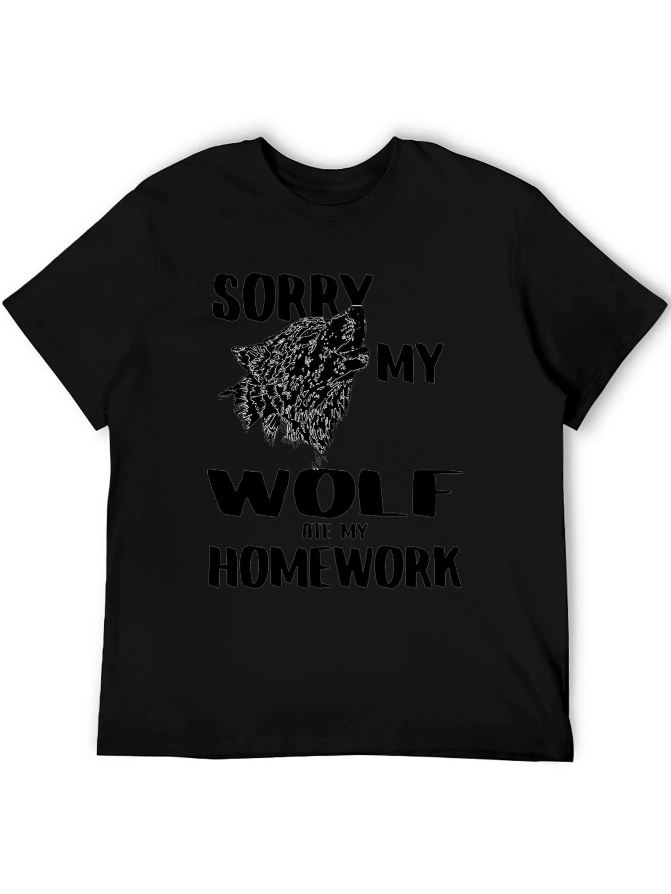 Wolf Ate Homework T-Shirt - Funny Graphic Tee