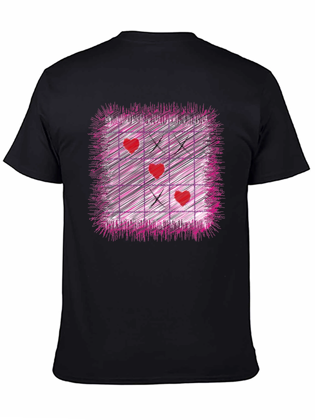 Tic-Tac-Toe Heart Graphic T-Shirt