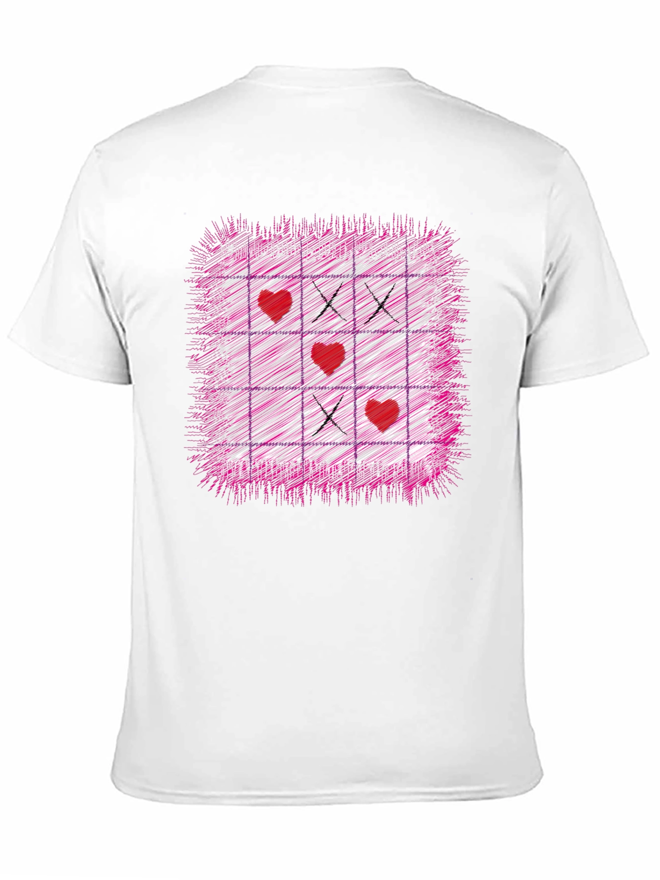 Tic-Tac-Toe Heart Graphic T-Shirt