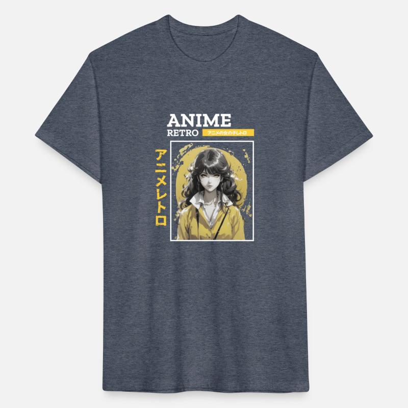 Yellow anime girl retro