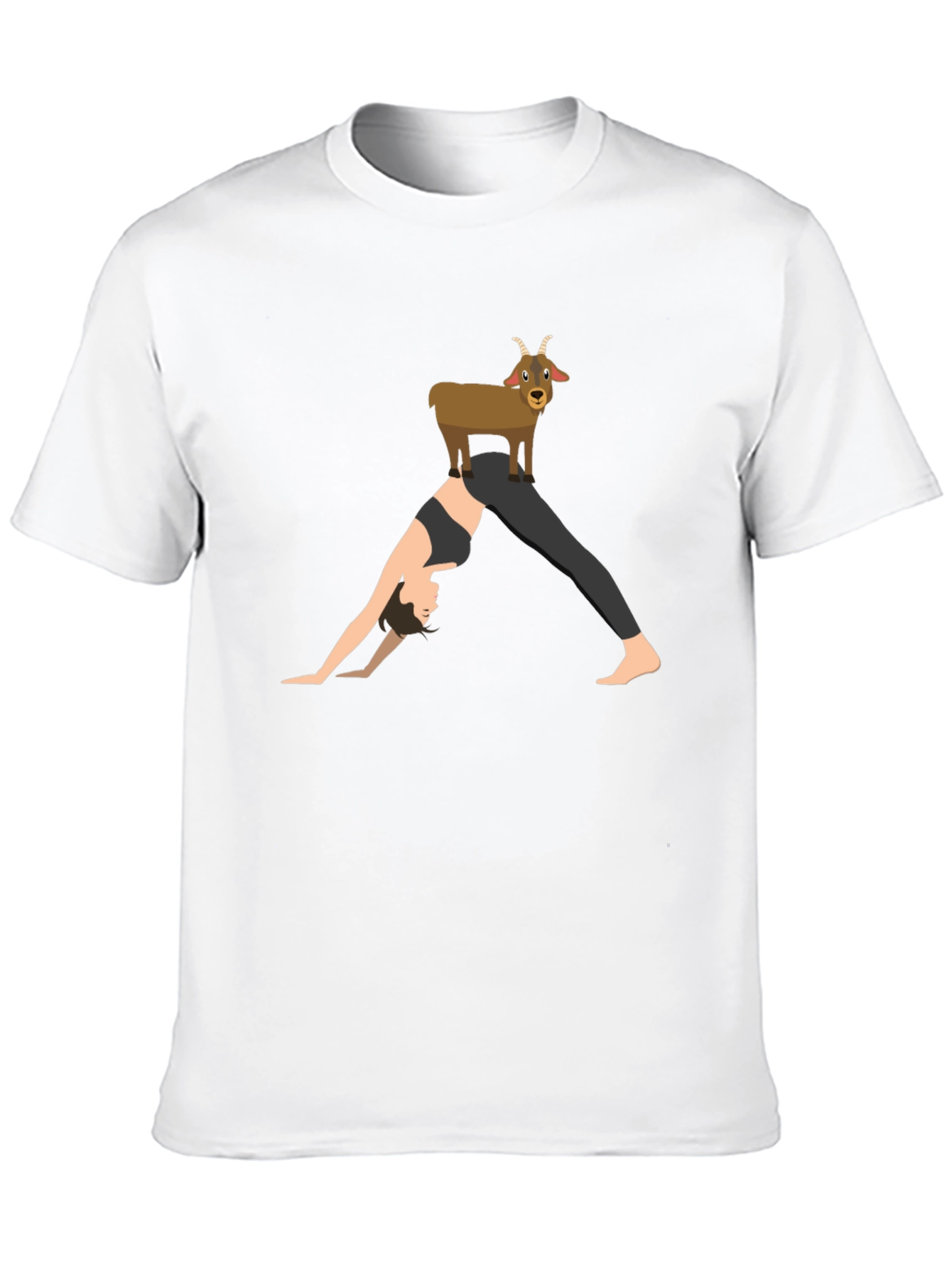 Yoga Goat T-Shirt: Downward Dog Fun