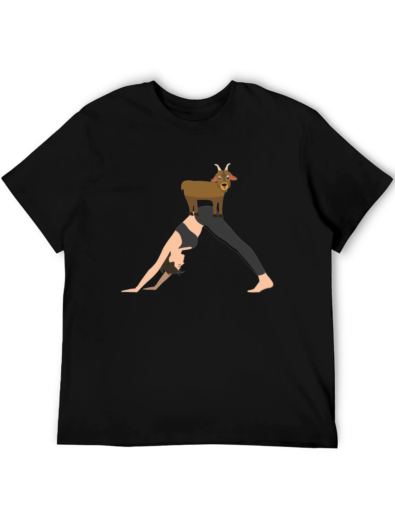 Yoga Goat T-Shirt: Downward Dog Fun