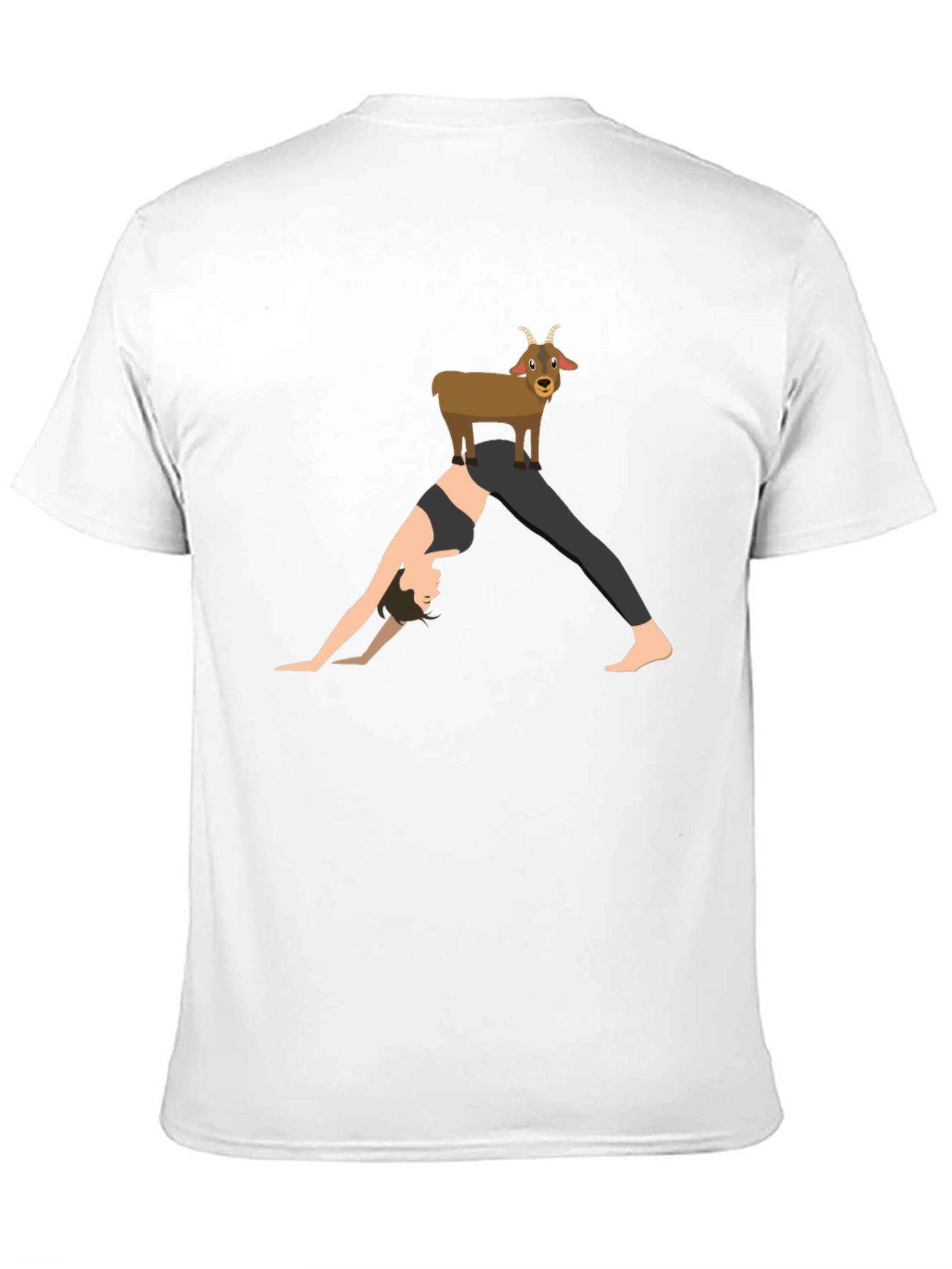Yoga Goat T-Shirt: Downward Dog Fun