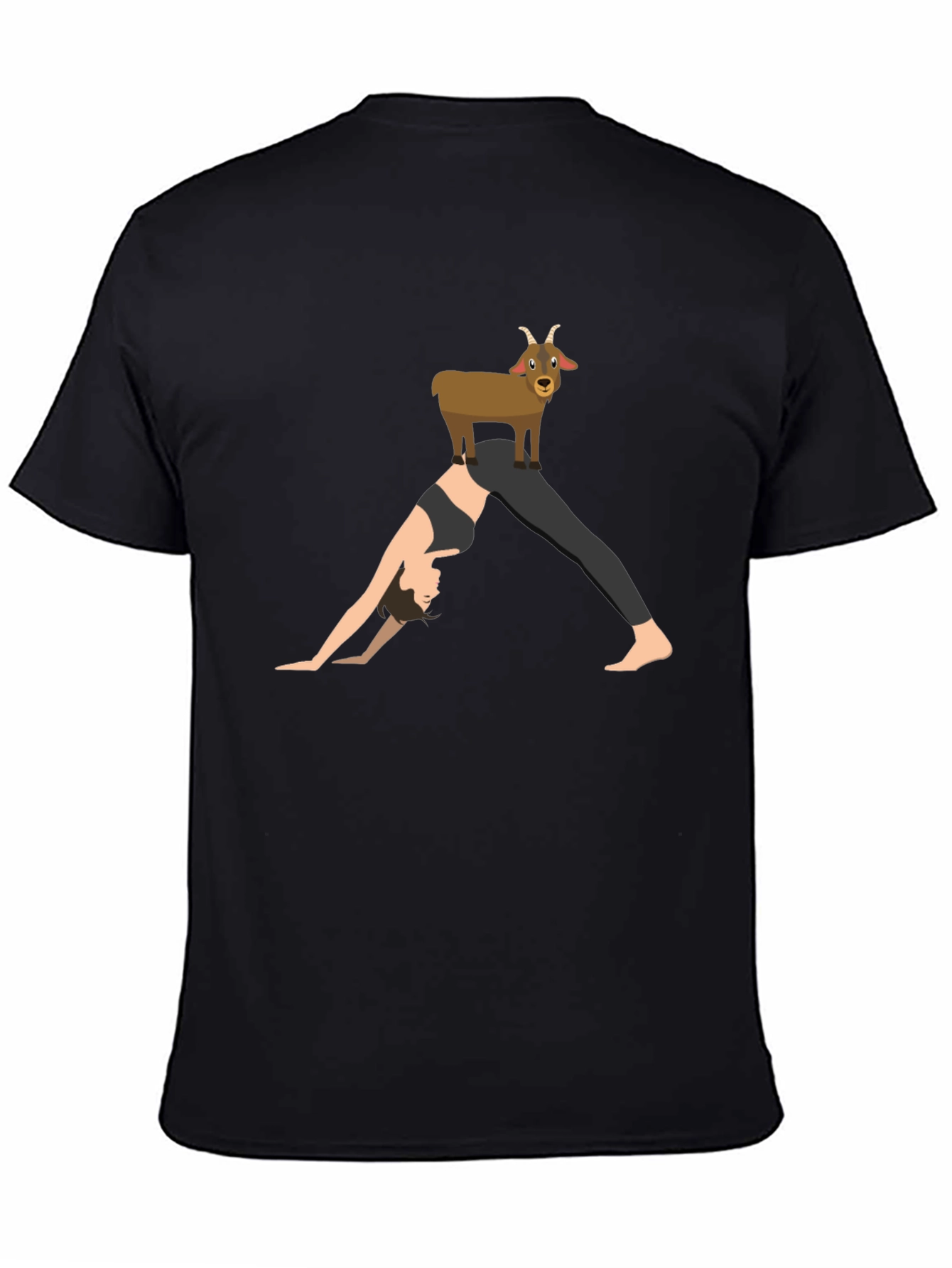 Yoga Goat T-Shirt: Downward Dog Fun