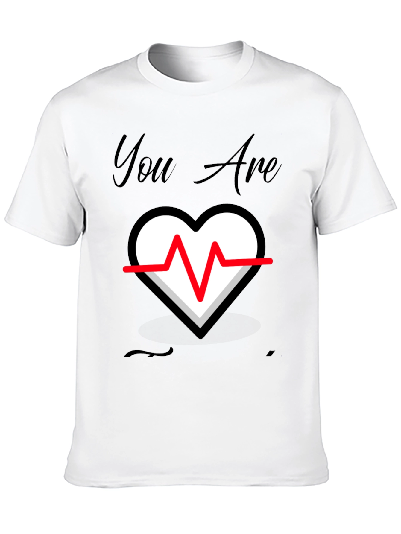 You Are My Heartbeat Black T-Shirt