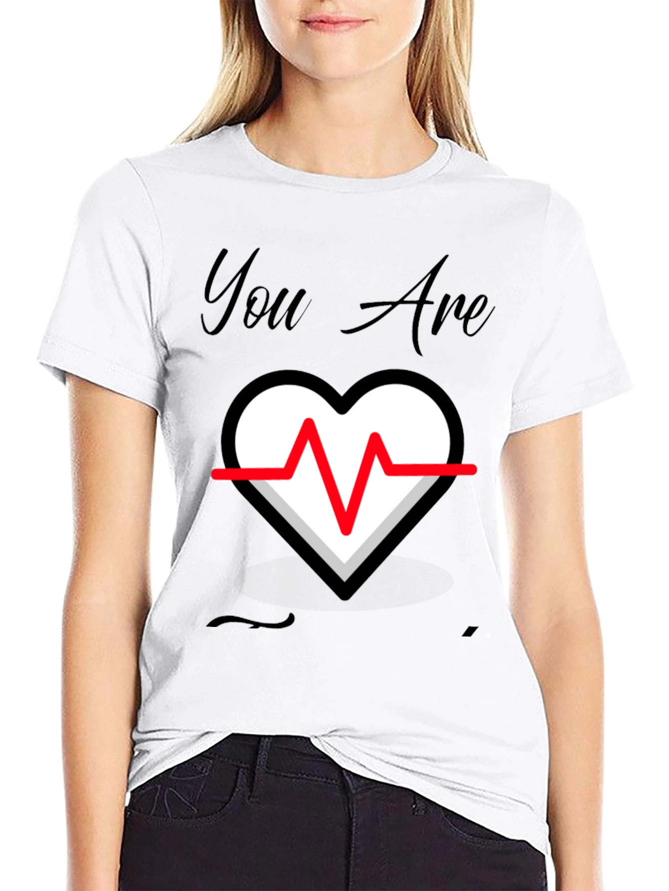 You Are My Heartbeat Black T-Shirt