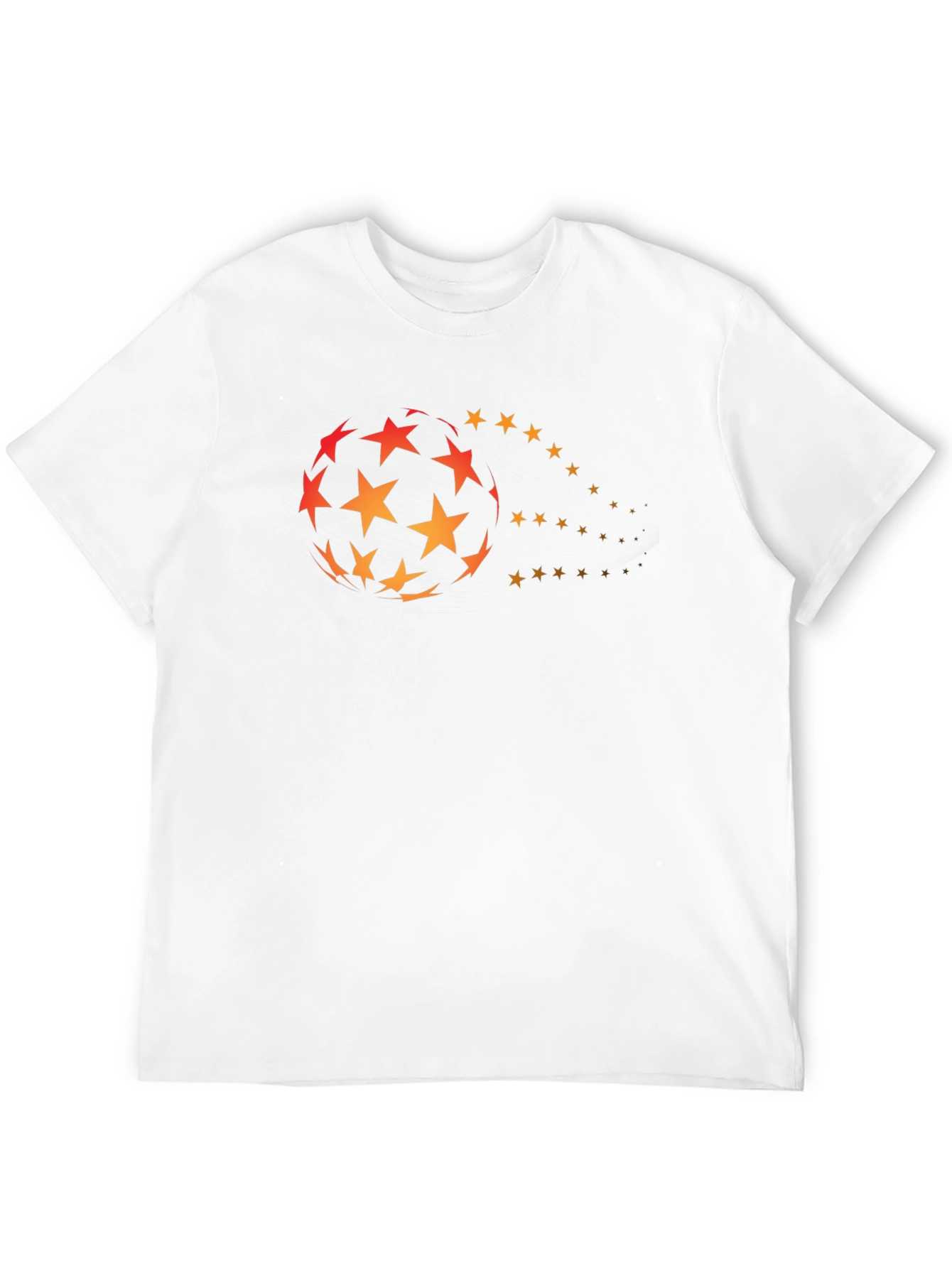 Mens Black Graphic Tee - Star Ball Design