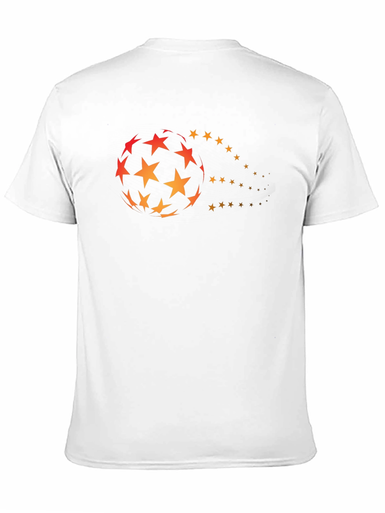 Mens Black Graphic Tee - Star Ball Design