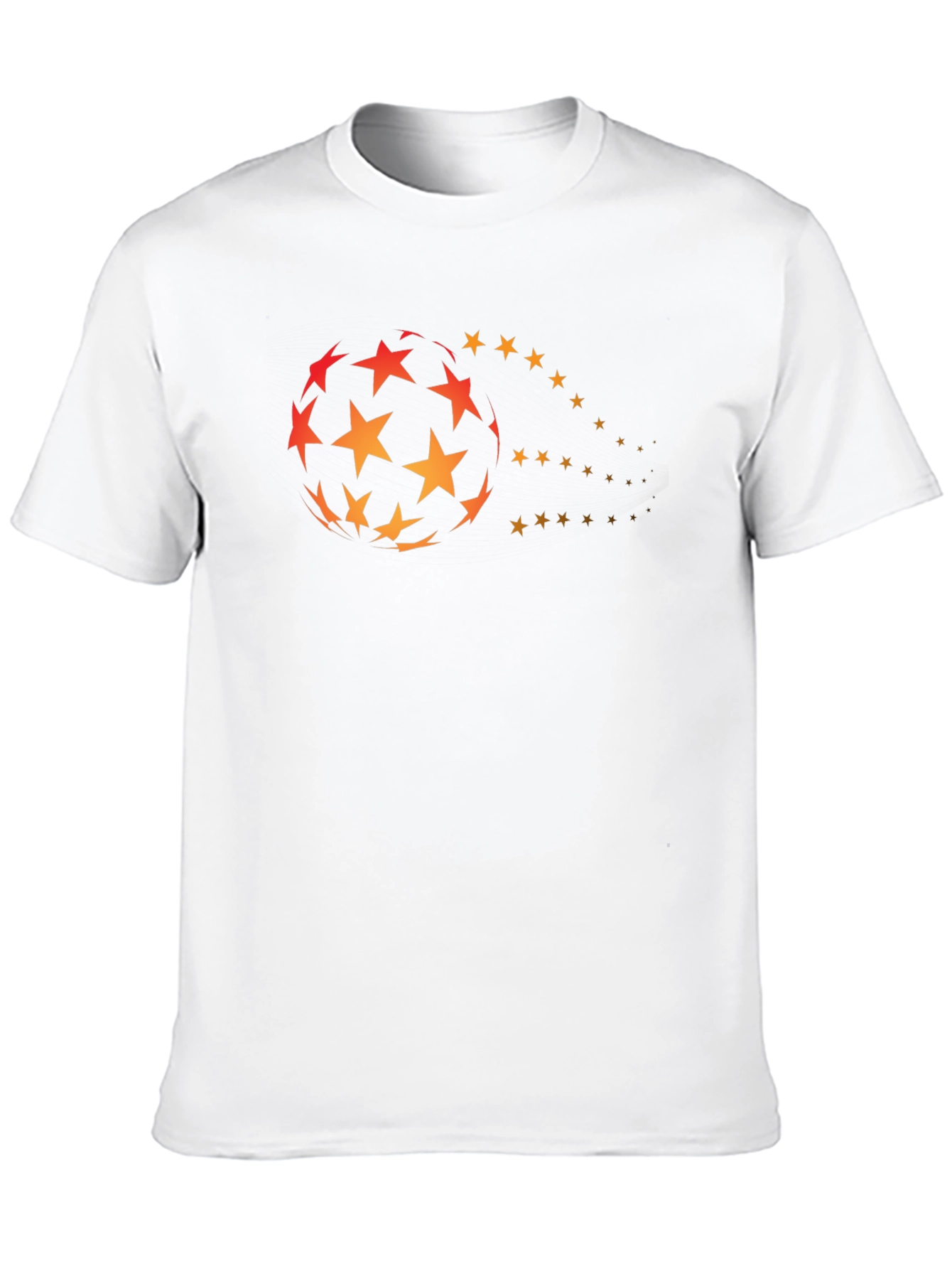 Mens Black Graphic Tee - Star Ball Design