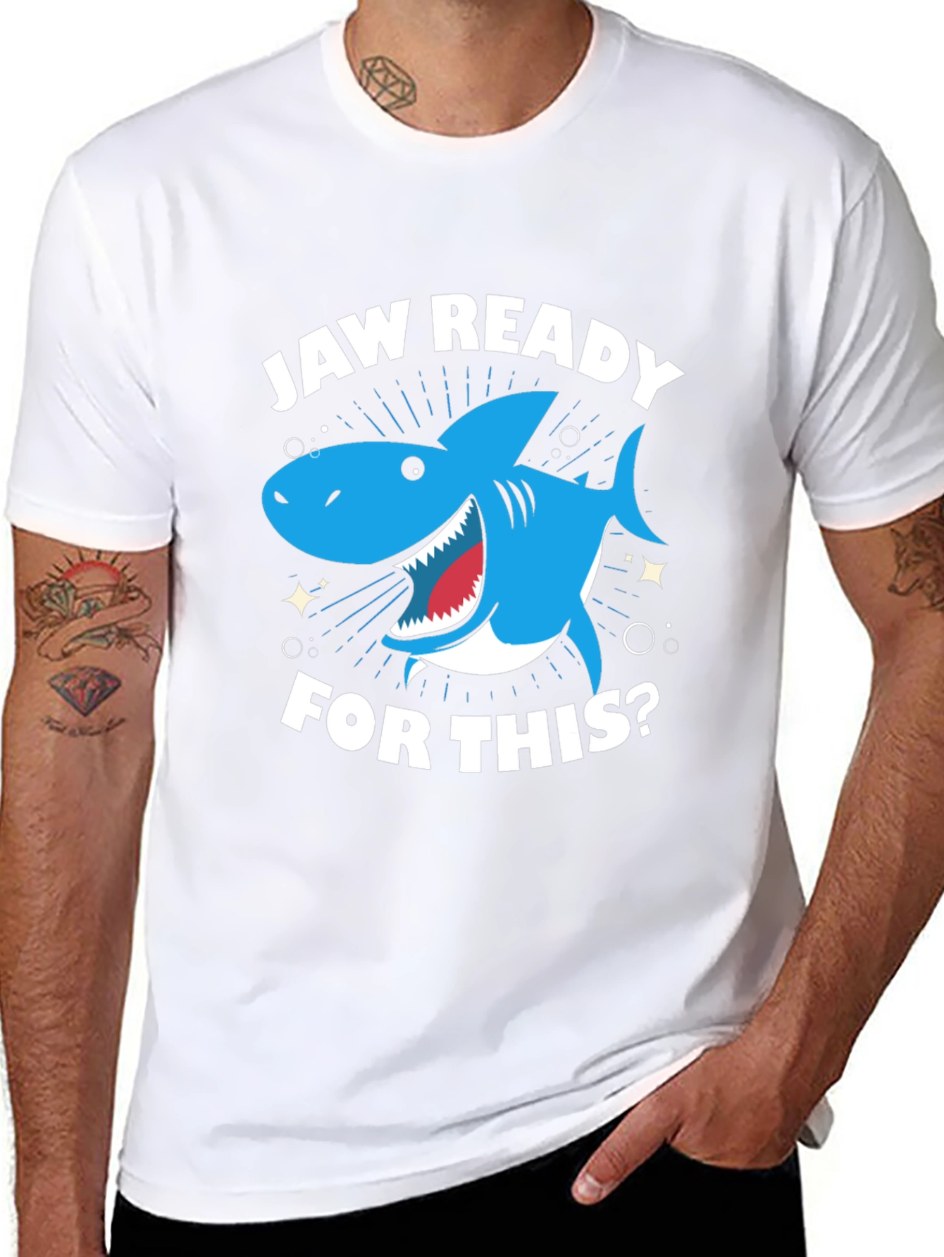 Jaw Ready Shark Graphic T-Shirt