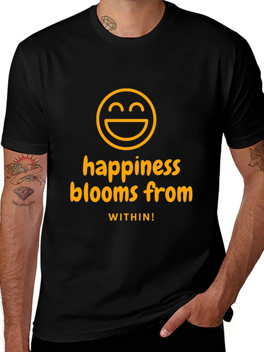 Happiness Blooms T-Shirt - Inspiring Graphic Tee