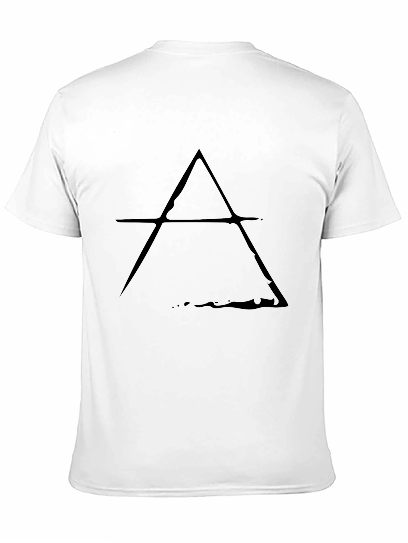 Minimalist Triangle Graphic Black T-Shirt