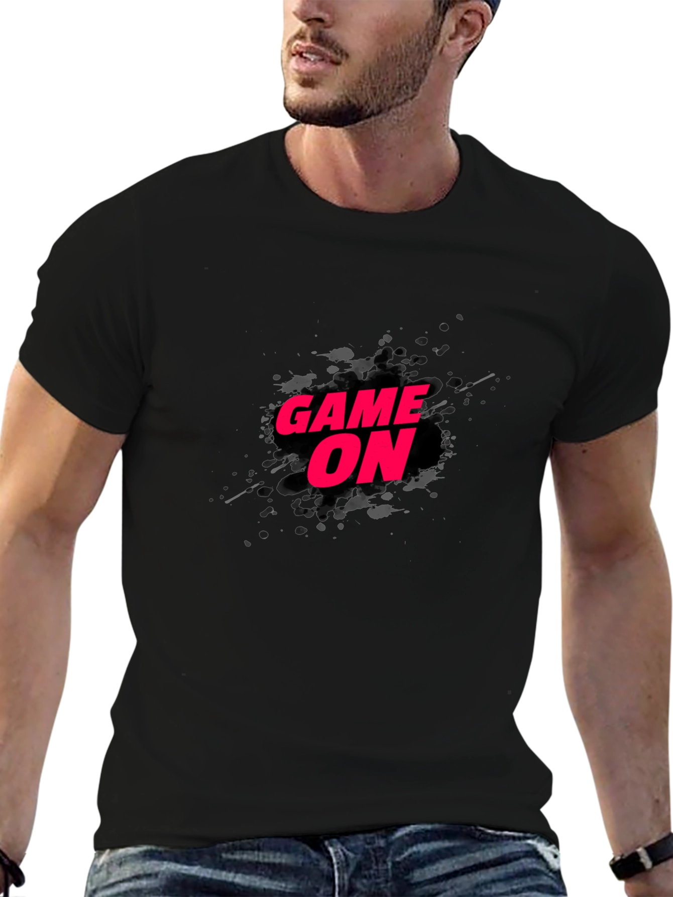 Game On Black T-Shirt - Stylish Gaming Apparel