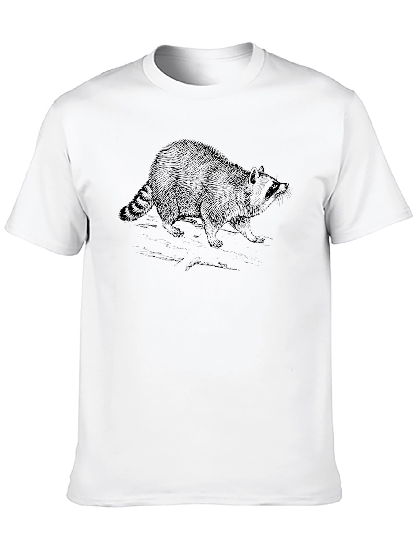 Raccoon Graphic Black T-Shirt - Stylish Casual Wear
