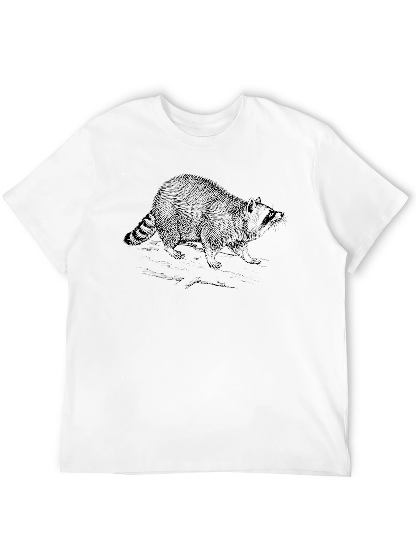 Raccoon Graphic Black T-Shirt - Stylish Casual Wear