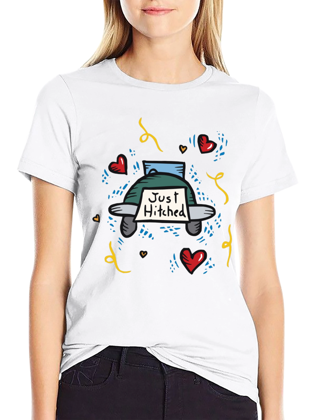 Just Hitched T-Shirt - Wedding Celebration Apparel