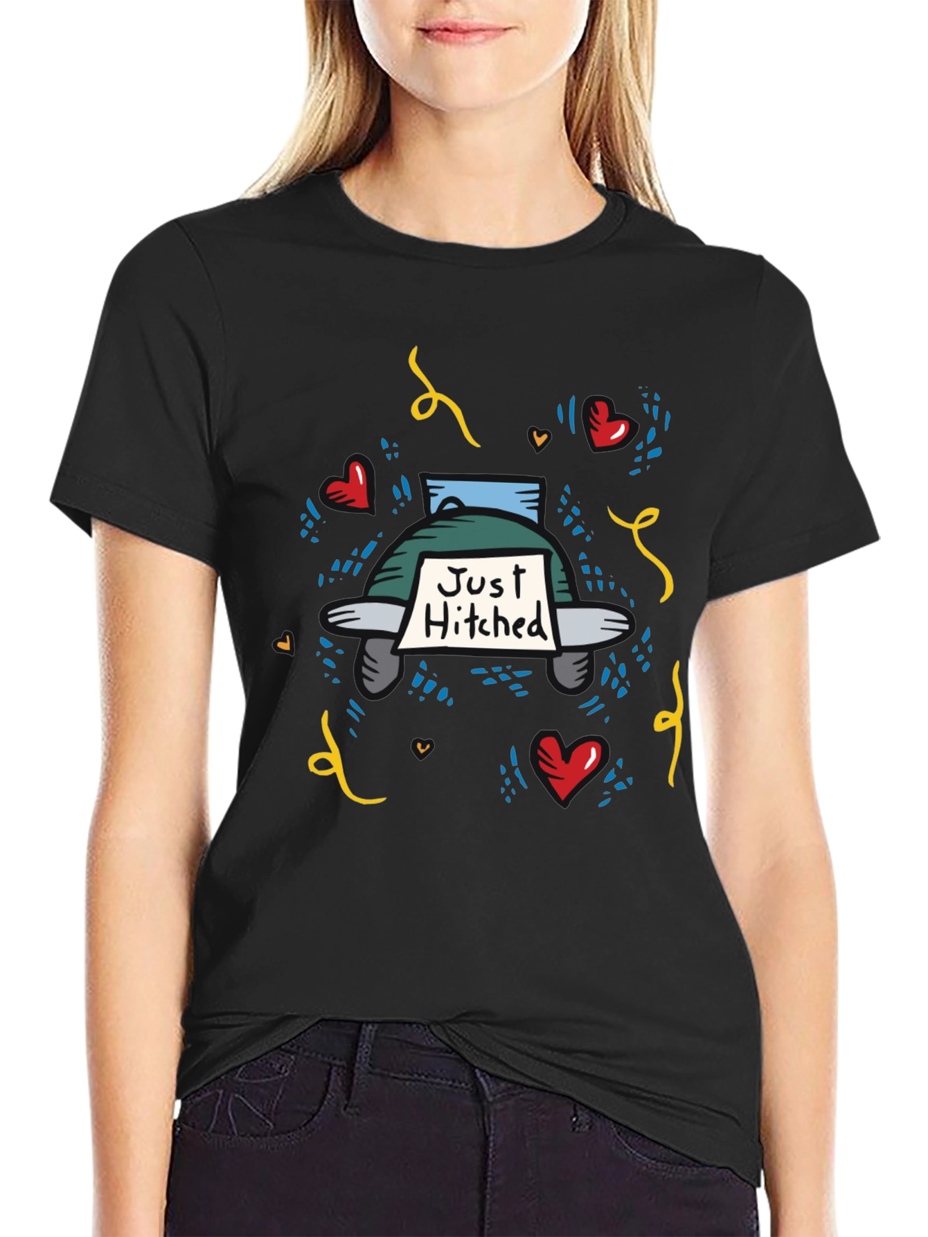 Just Hitched T-Shirt - Wedding Celebration Apparel
