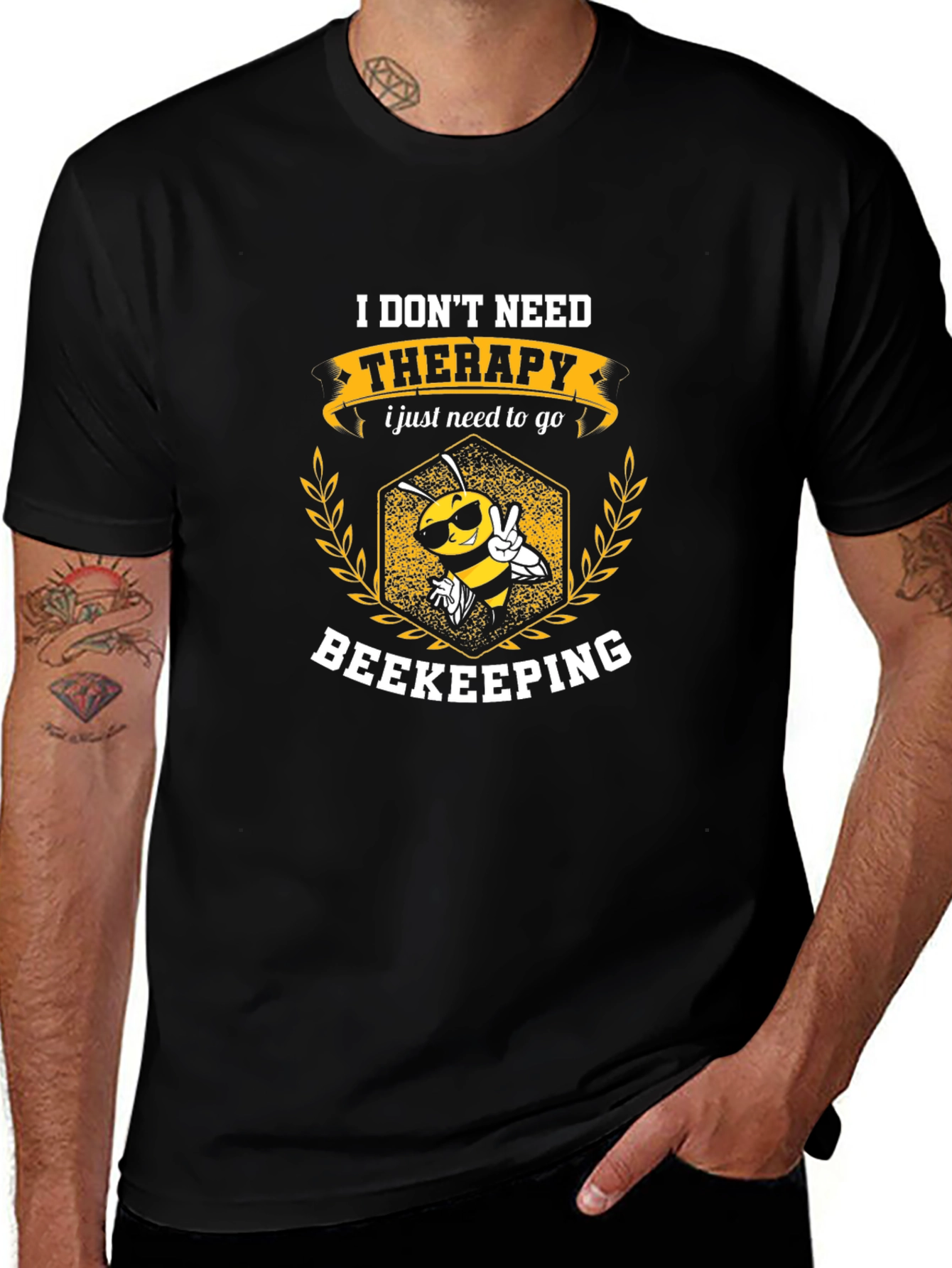 Beekeeping Therapy T-Shirt - Funny Beekeeper Gift
