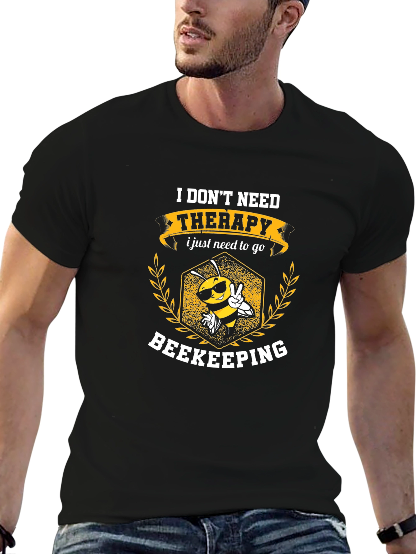 Beekeeping Therapy T-Shirt - Funny Beekeeper Gift