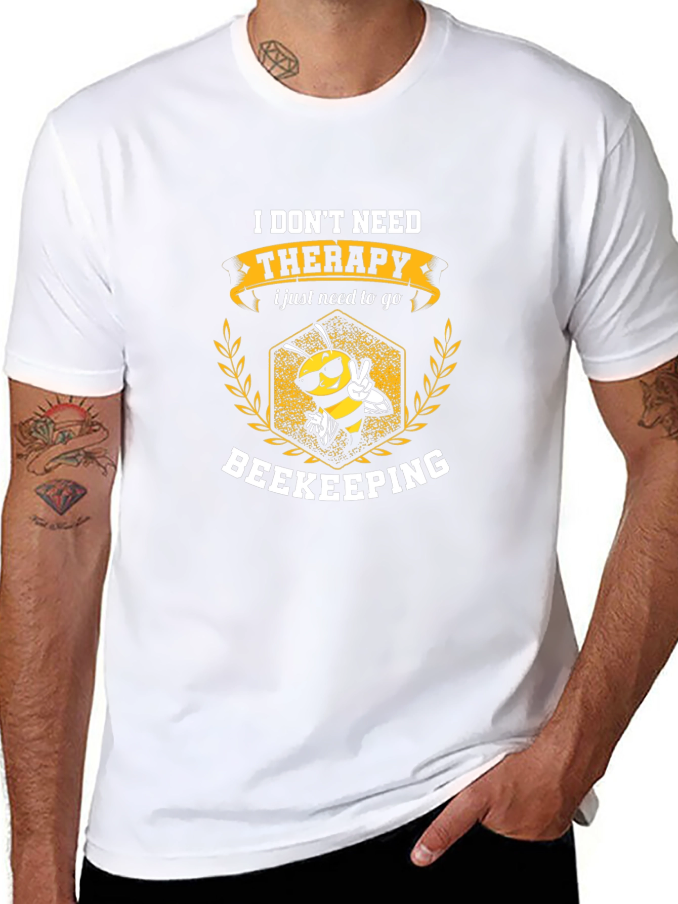 Beekeeping Therapy T-Shirt - Funny Beekeeper Gift