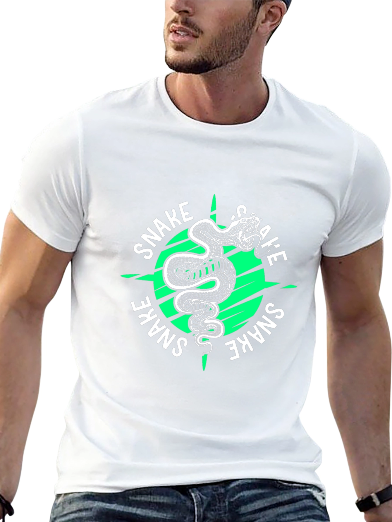 Snake Graphic Tee - Bold Serpent Design