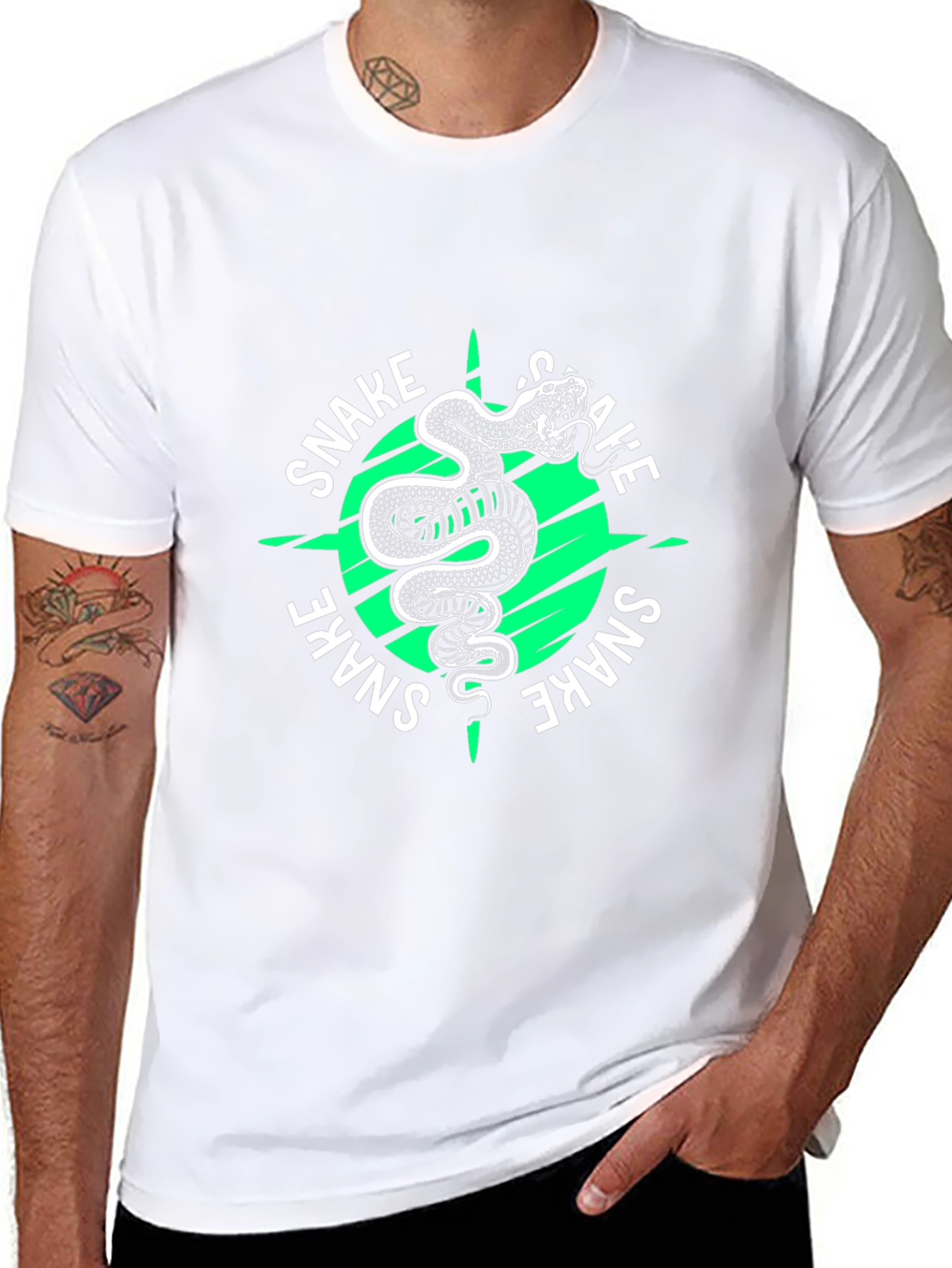 Snake Graphic Tee - Bold Serpent Design