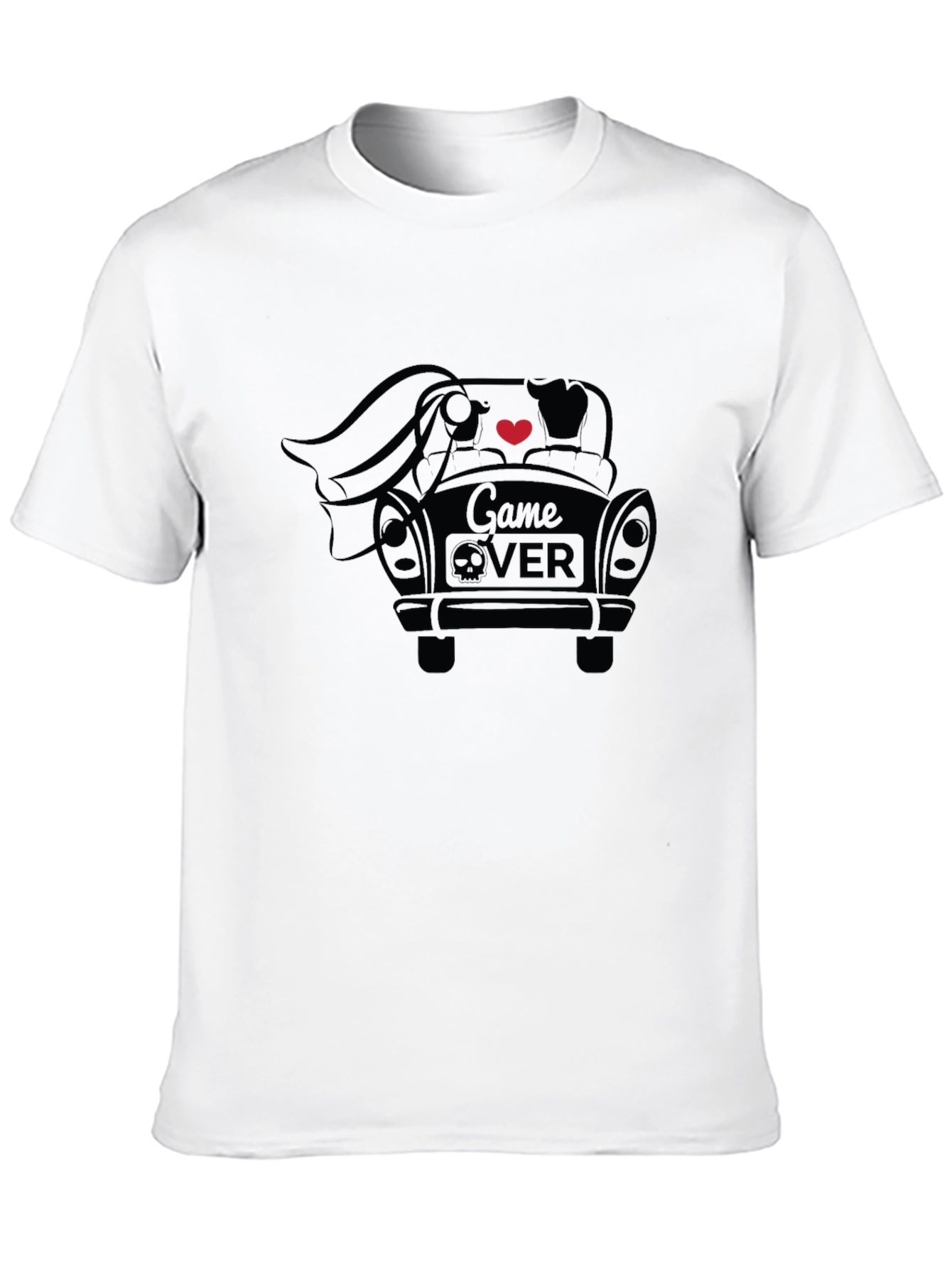 Game Over Wedding T-Shirt - Black