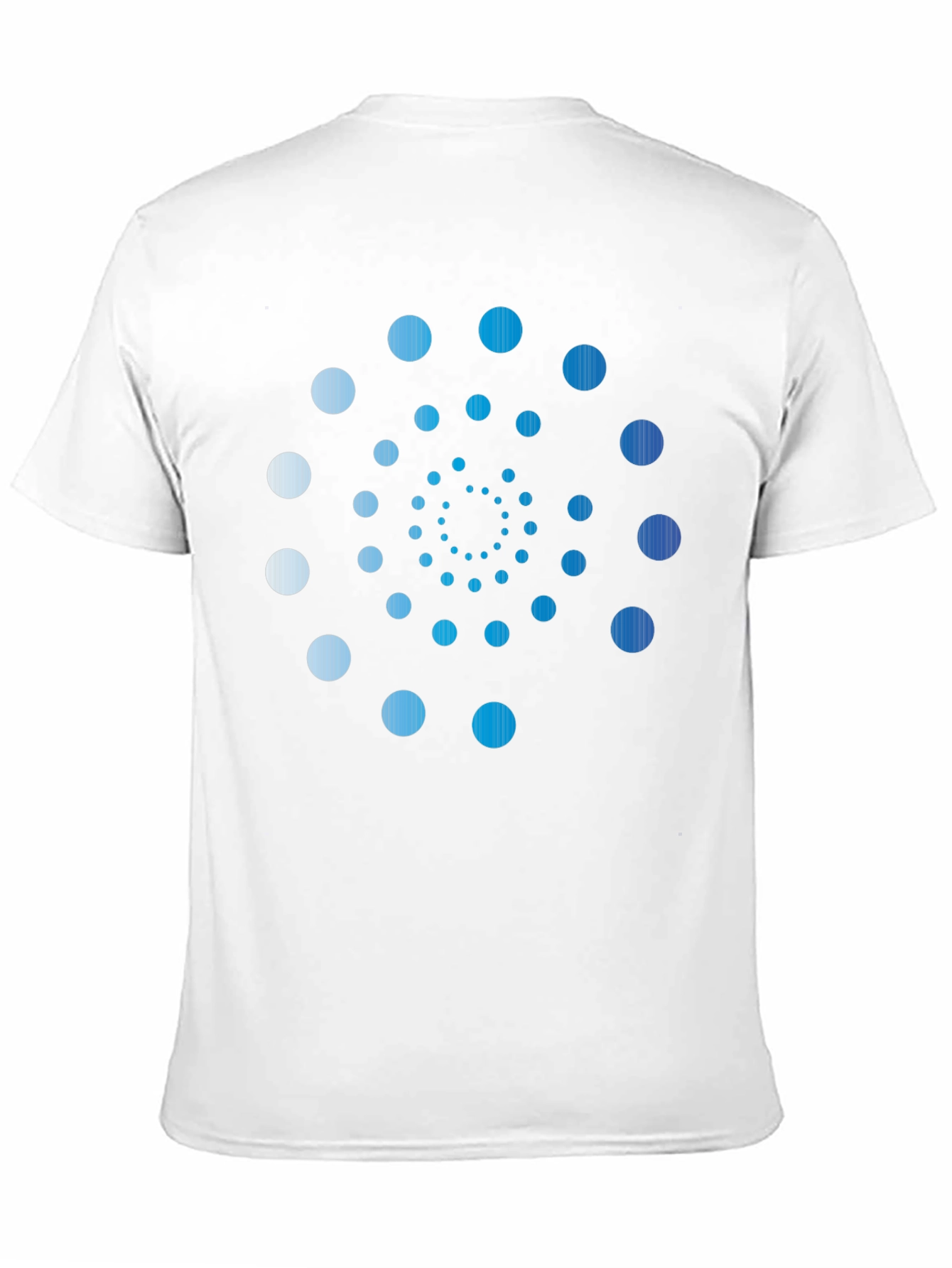 Stylish Spiral Dot Pattern Black T-Shirt