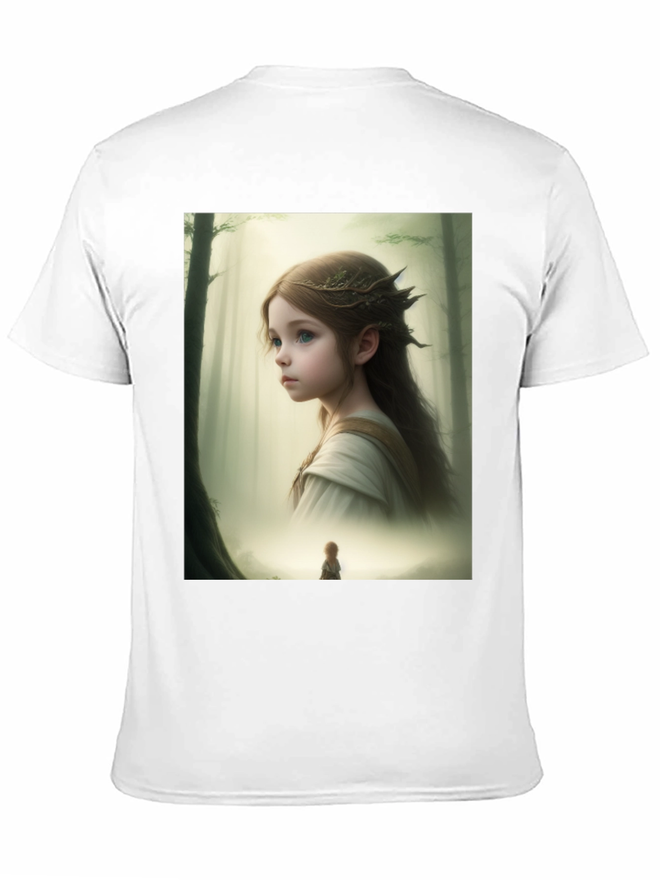 Fantasy Forest Girl T-Shirt - Artistic Graphic Tee