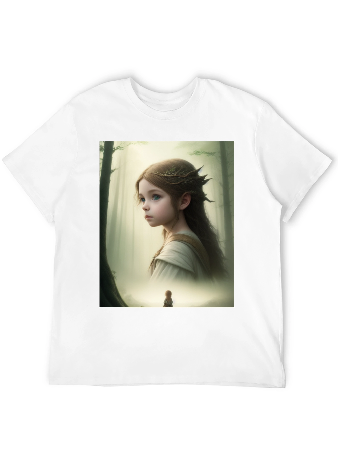 Fantasy Forest Girl T-Shirt - Artistic Graphic Tee