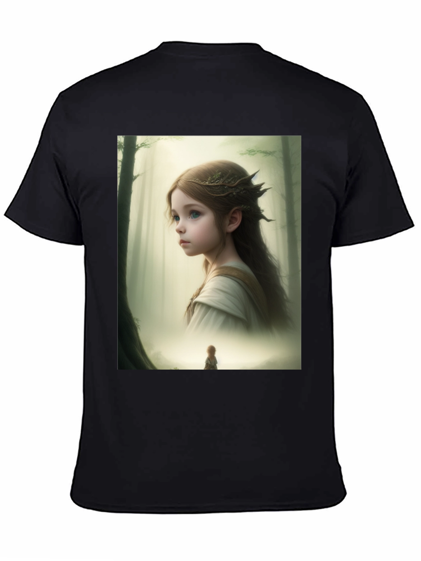 Fantasy Forest Girl T-Shirt - Artistic Graphic Tee
