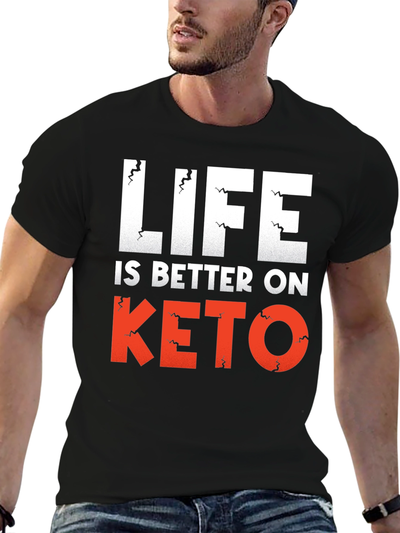 Life is Better on Keto Black Graphic Tee
