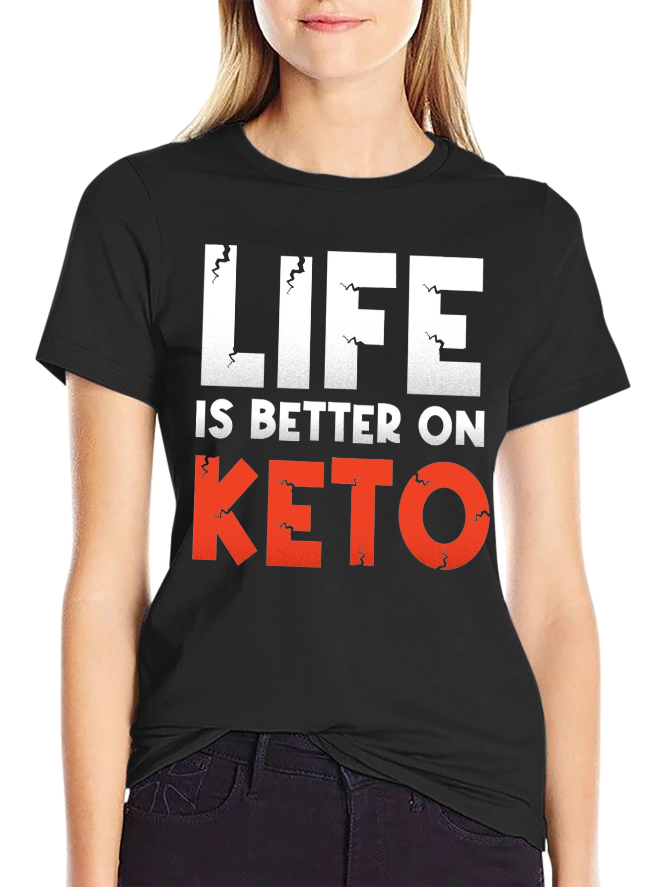 Life is Better on Keto Black Graphic Tee