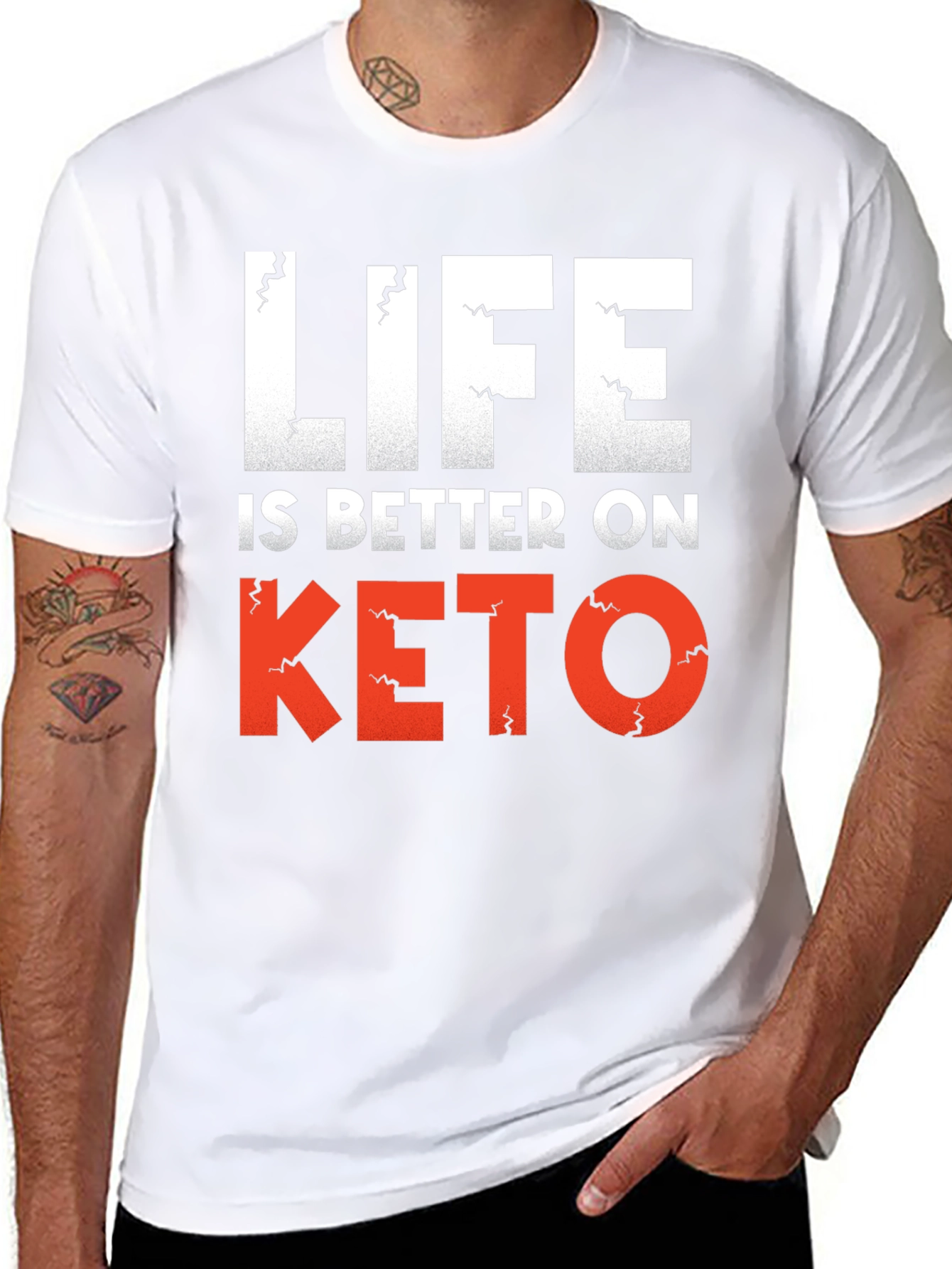 Life is Better on Keto Black Graphic Tee