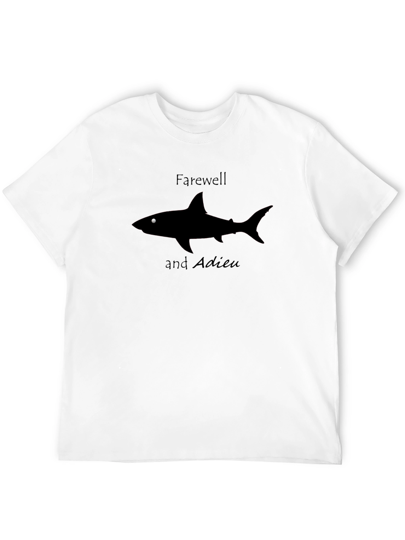 Farewell Shark Tee - Mens Black Graphic T-Shirt