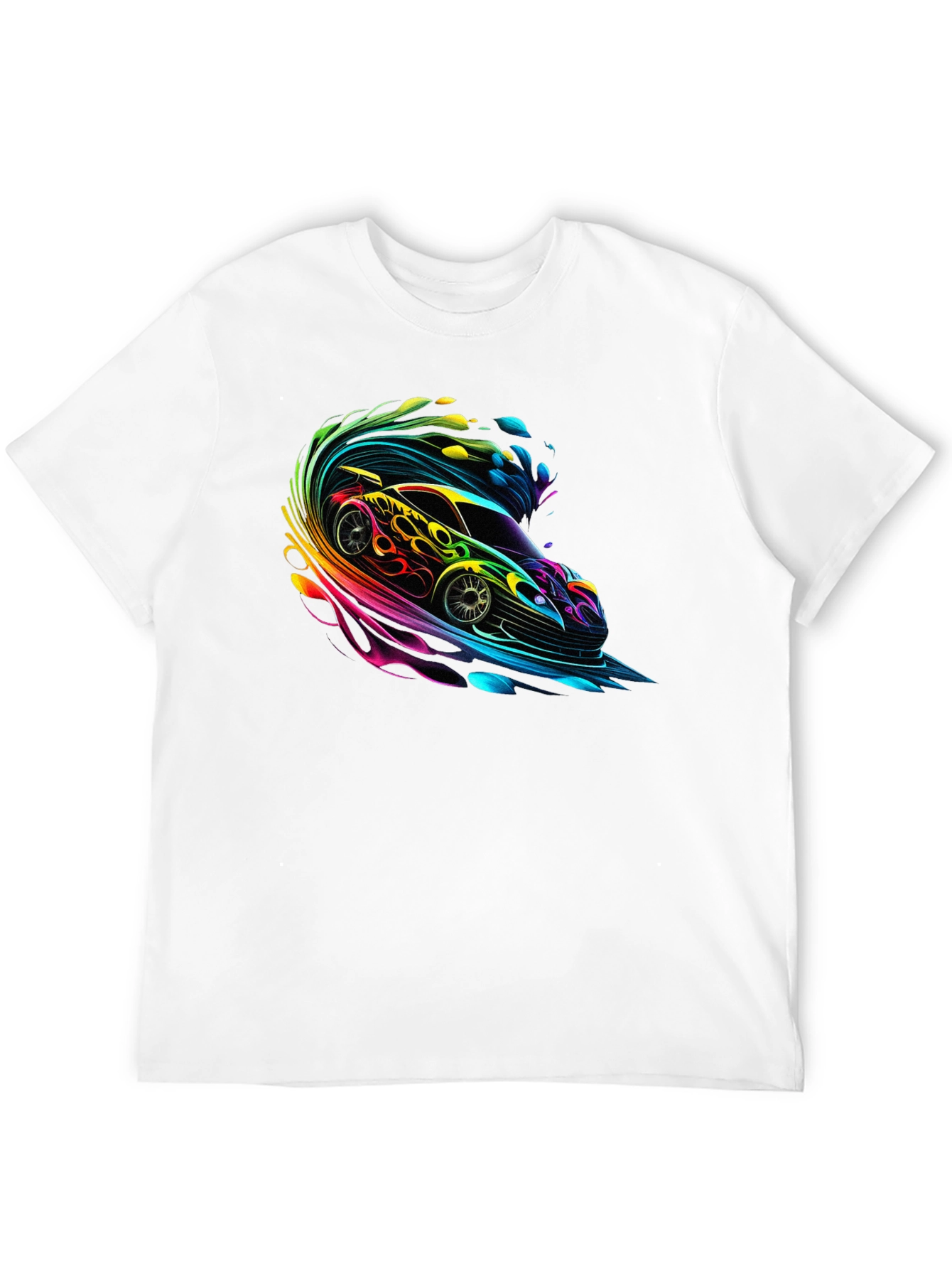 Neon Racer Graphic T-Shirt - Mens Black Tee