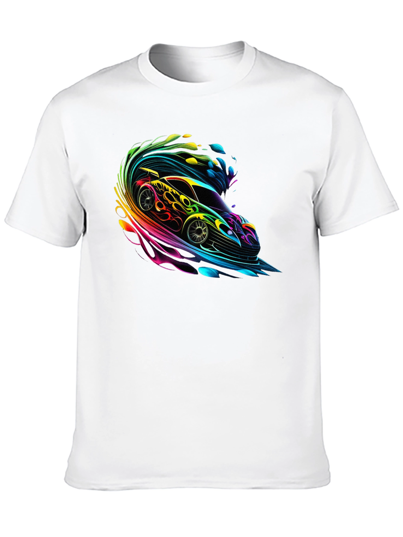Neon Racer Graphic T-Shirt - Mens Black Tee